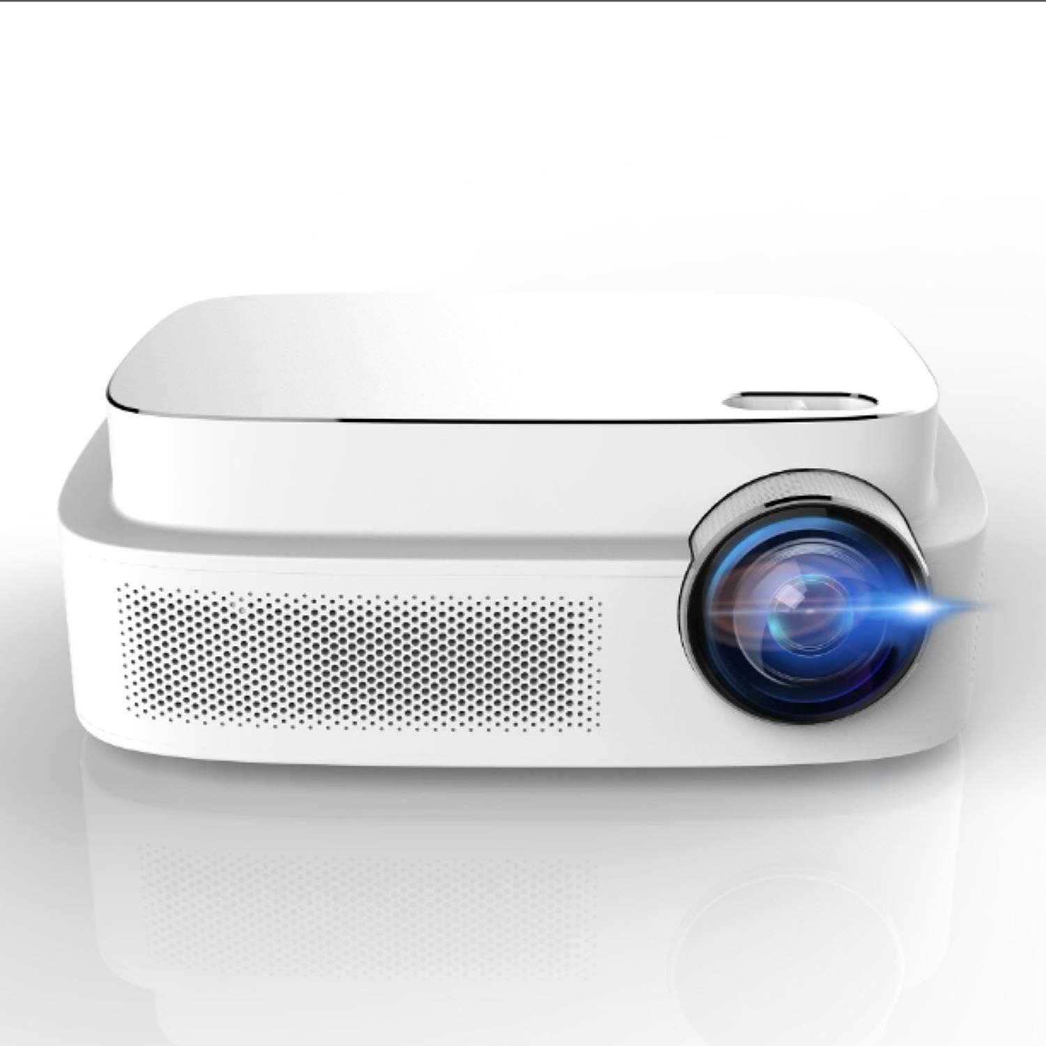 HD Video Projector, ERISAN HD Video Beam with 200”Display, HiFi Speaker, Quieter Fan, Compatible TV Stick, HDMI, VGA, USB, Laptop etc