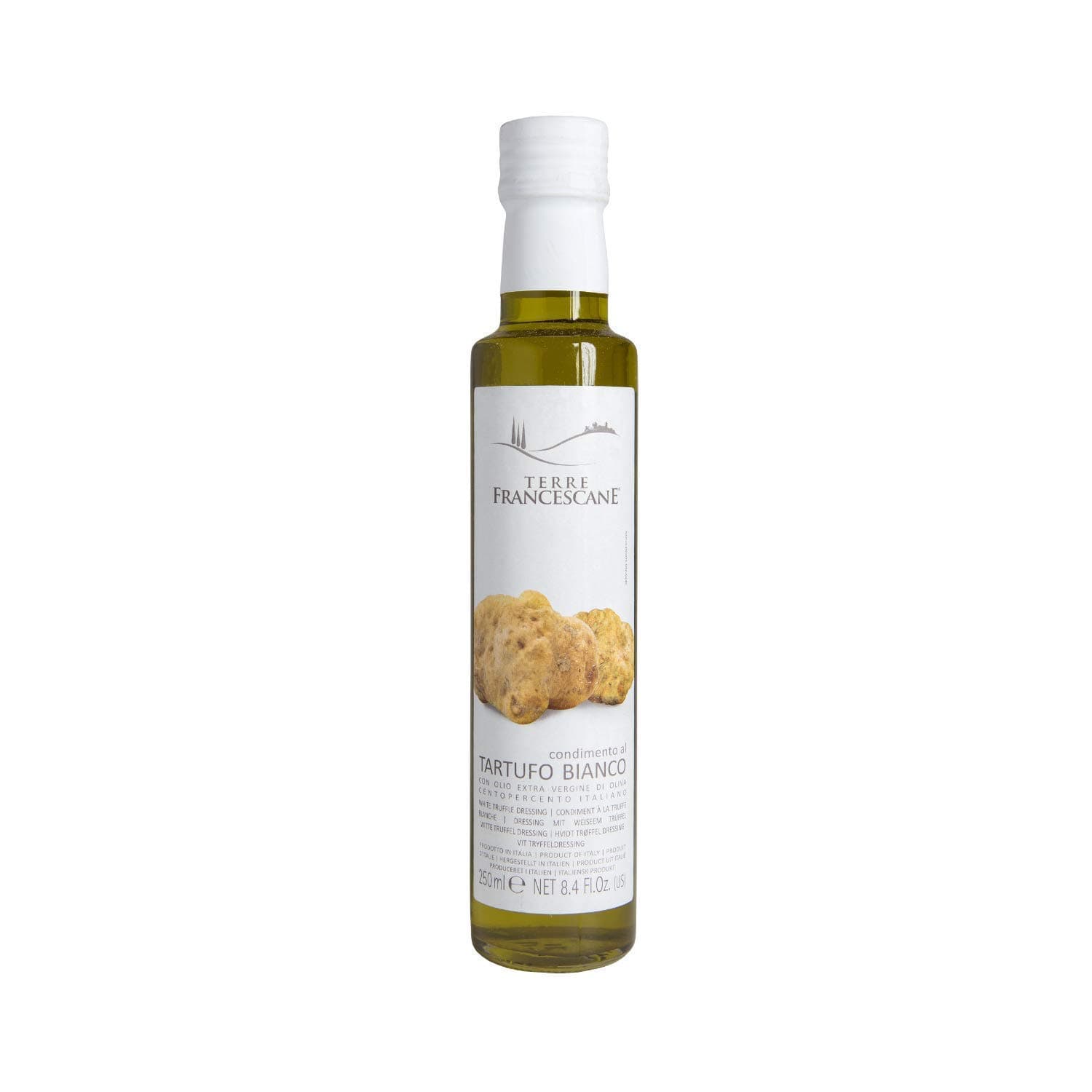 White Truffle Dressing with 100% ITALIAN Extra Virgin Olive Oil - 250ml - 8.45 Fl oz | Directly imported from selected artisanal farms in Italy