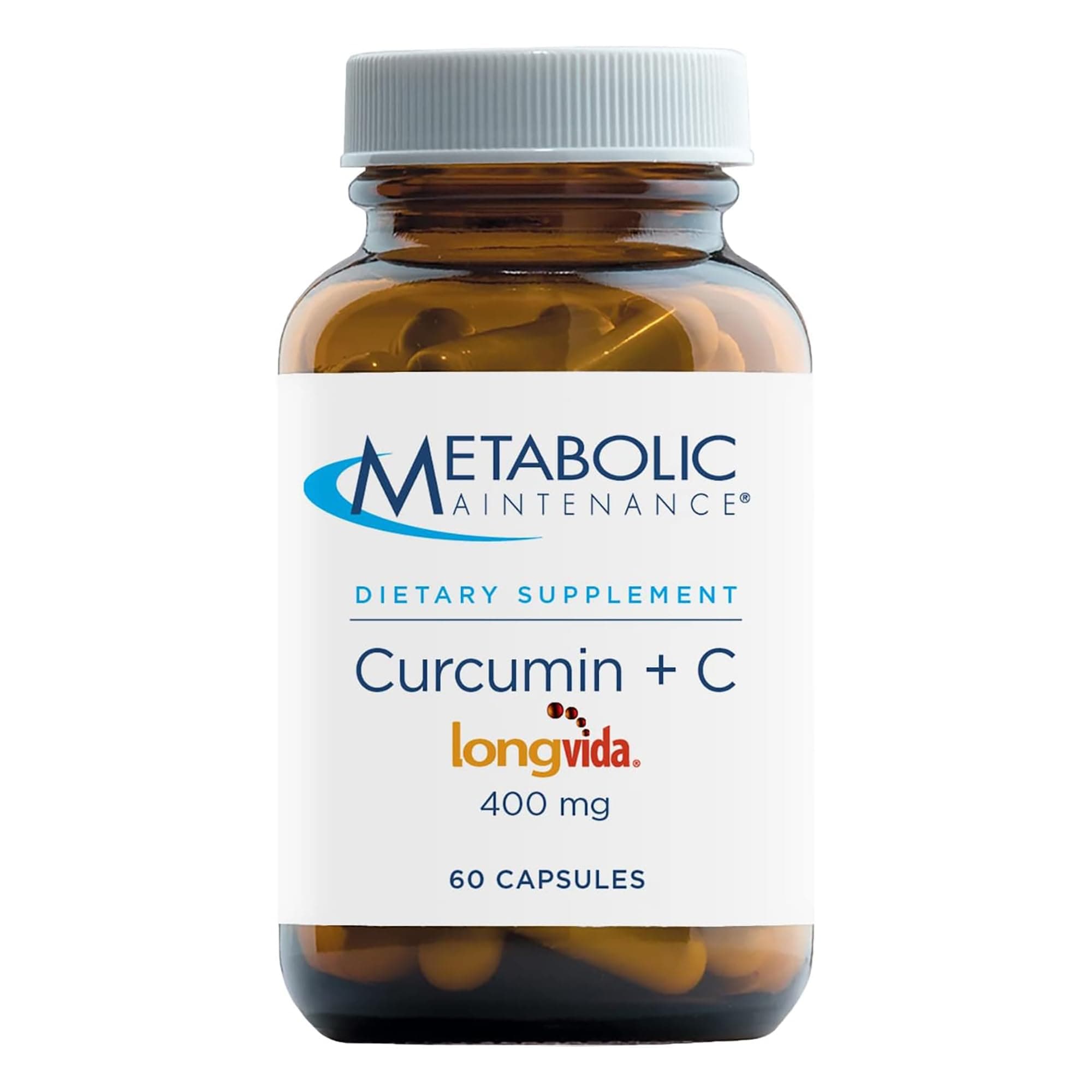 Curcumin + C - Longvida + Vitamin C Enhanced Curcumin Supplement for Brain Function & Joint Mobility (60 Capsules)