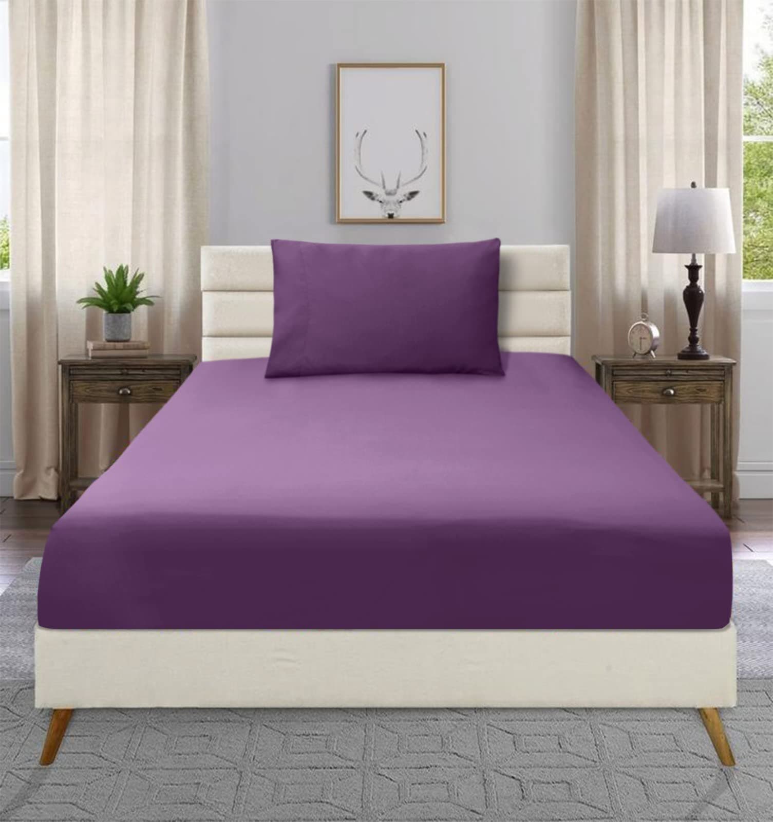 Firdous Bed Sheet Single Size Microfiber Sheet Set Breathable Single Sheets 2 Pcs Luxury Hotel Style Sheet Set Fitted Sheet 16โ Deep Pockets Pillowcase Skin Friendly Fitted Sheet And Pillow cover