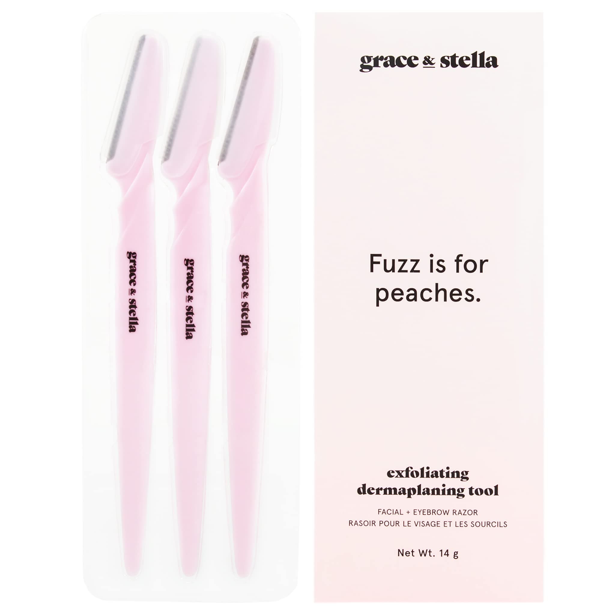 3-Pack Dermaplaning Tool, Eyebrow Razor, Face Shaver - Face Razors For Women - Microblades For Face - Dermaplaning Tool For Face - Facial Razors Face Hair Remover Tool For Women by grace and stella
