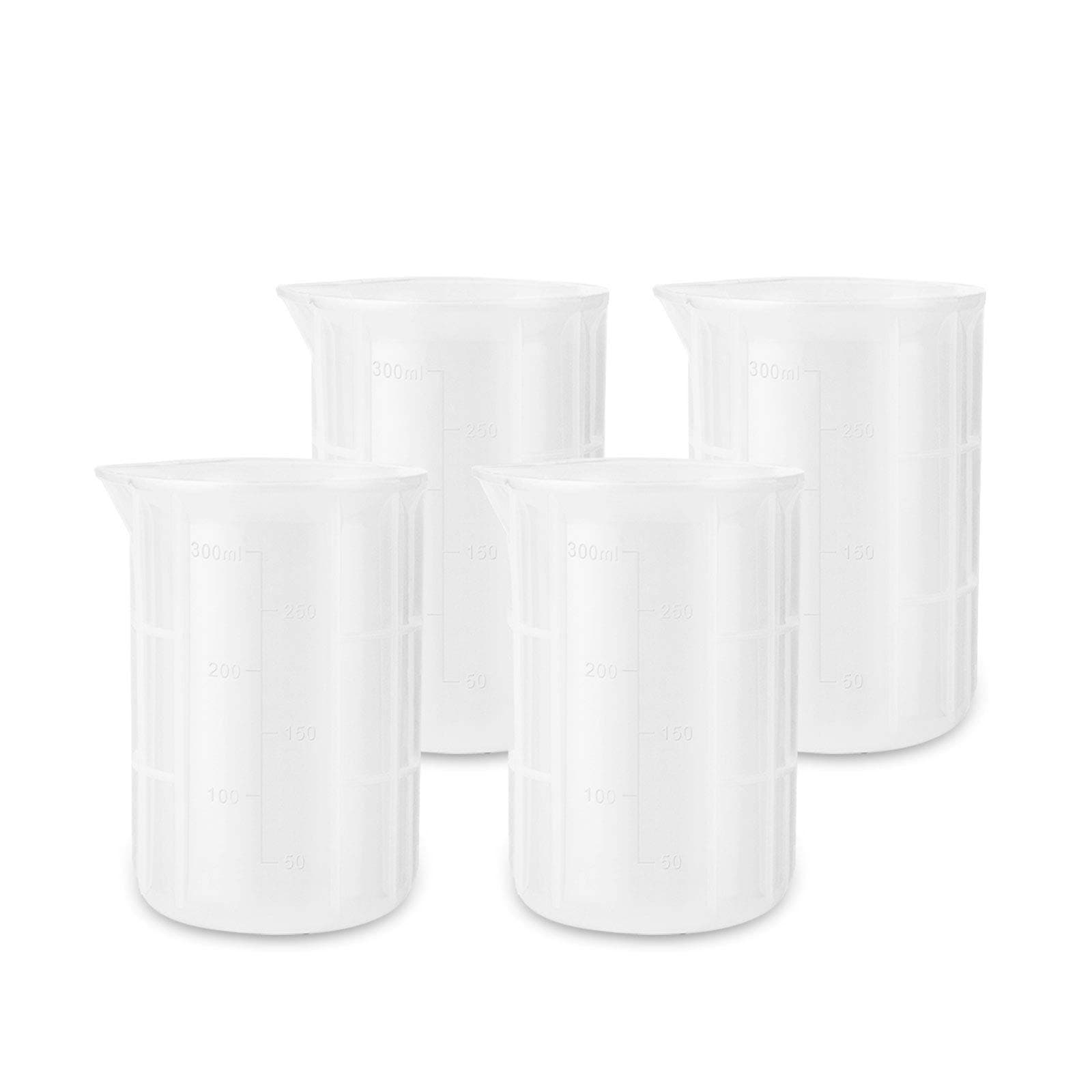 Gartful 300ml Mixing Cups for Epoxy Resin, 4PCS Extra Large Silicone Measuring Cups, Reusable, Durable Pour Tool for Casting Molds, Making Stain Jewelry & Cup, Acrylic Paint Pouring, DIY, Art, Craft