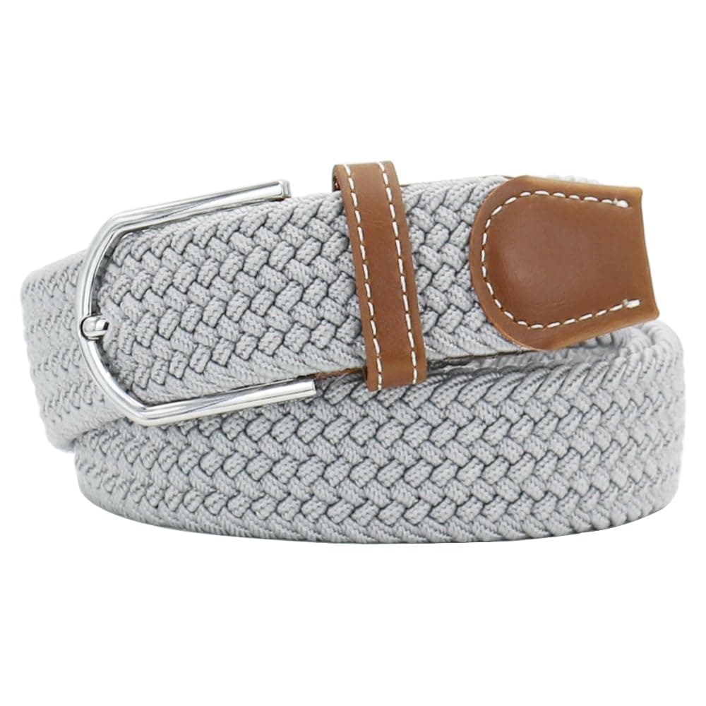 Mixed Color Woven Stretch Braided Belts for Men and Women Fashion Elastic Belts