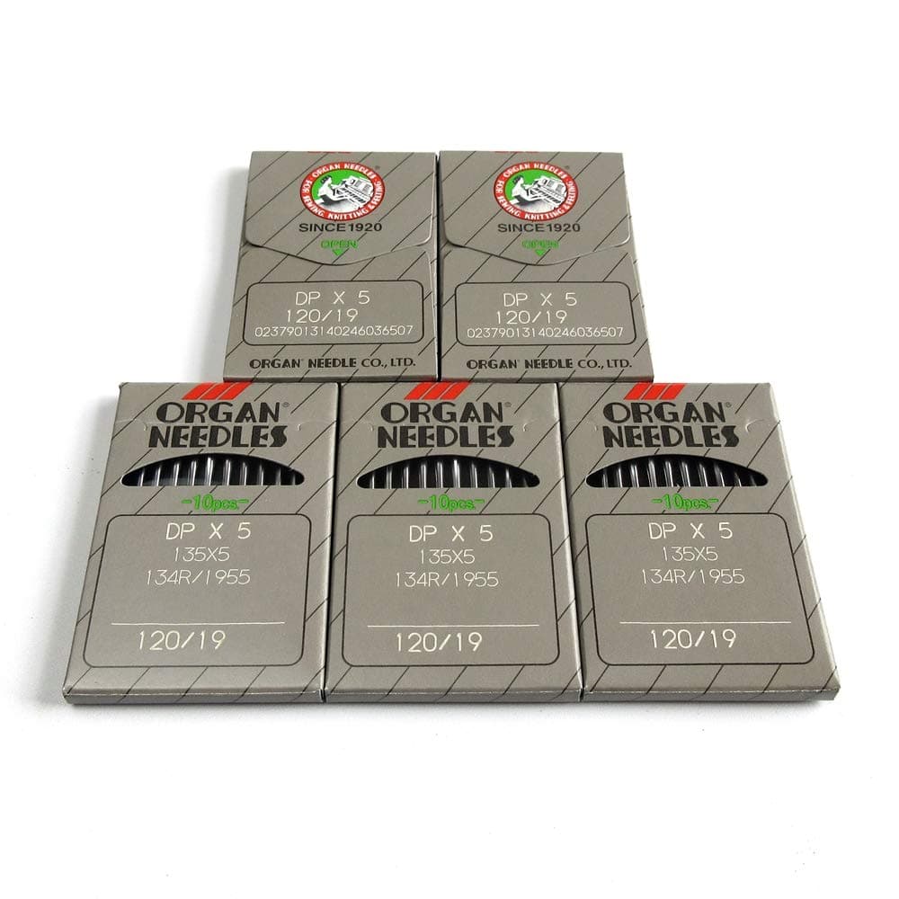 evernice 50 Organ 135X5 Dpx5 134R Sy1955 Sewing Machine Needles for Juki Brother (Singer 12 / Metric 80)