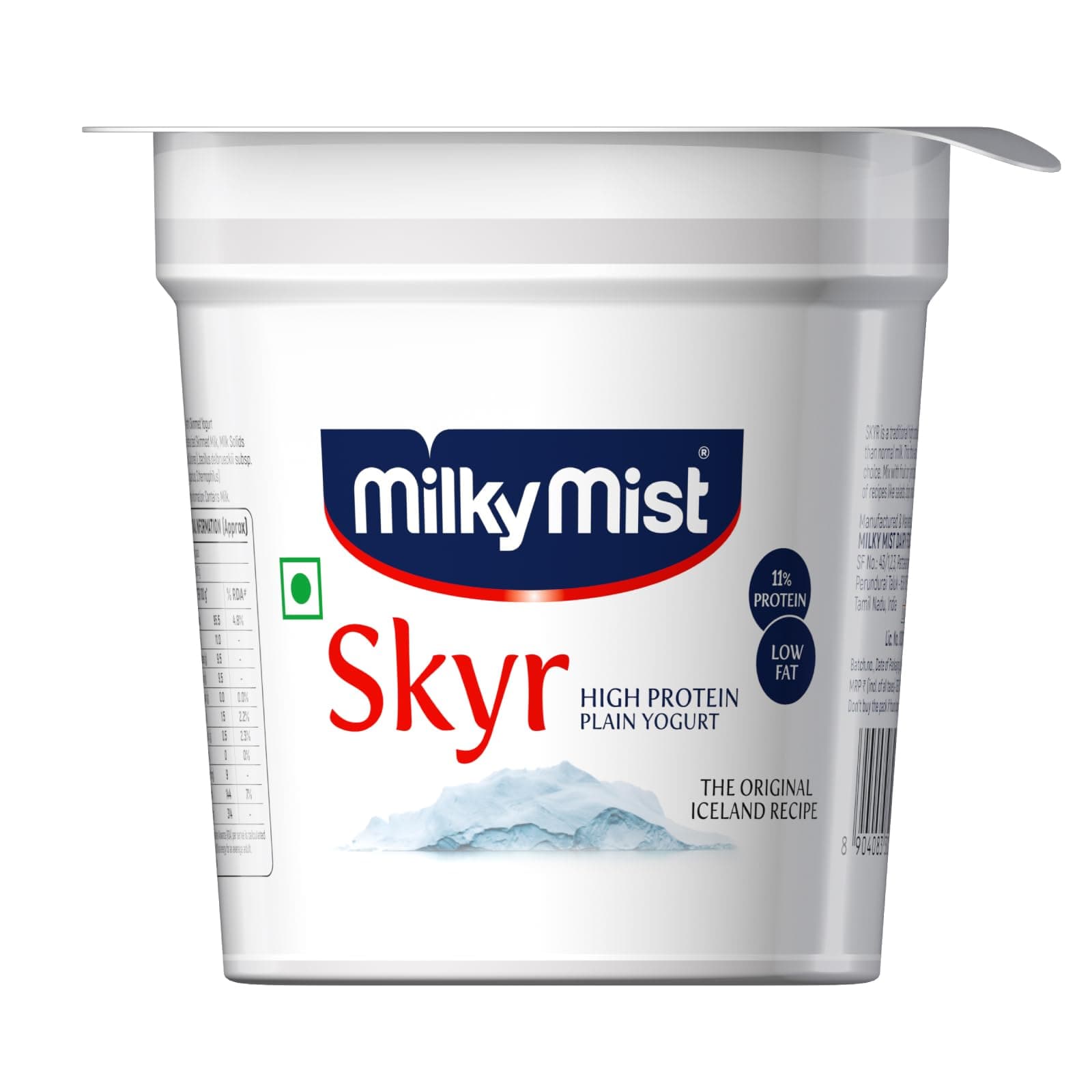 Icelandic Skyr Yogurt | 11 g Protein | Low Fat | Creamy & Delicious | 100 g