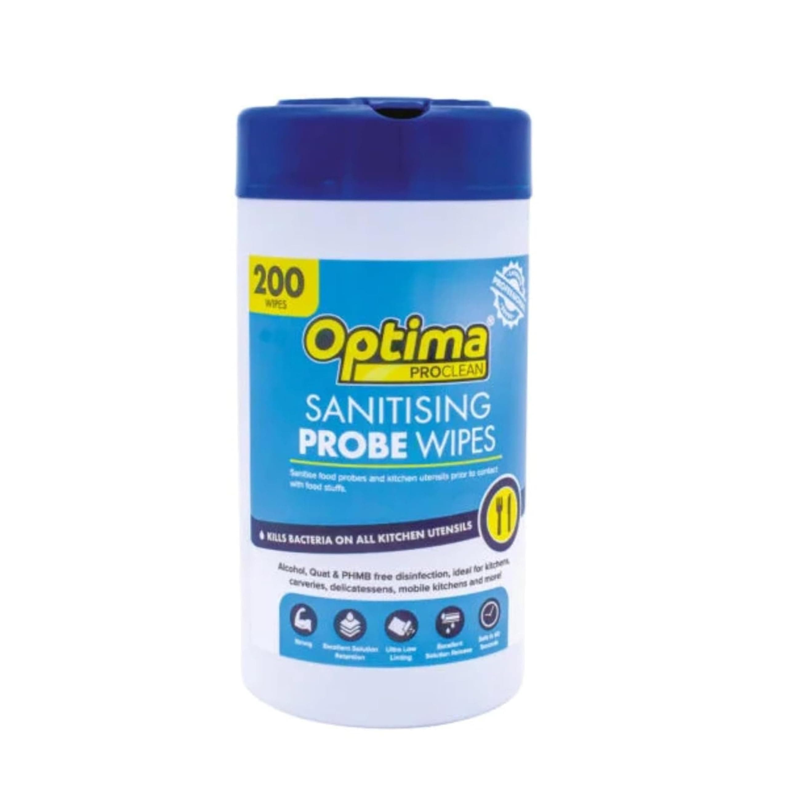 Genware RAMON HYGIENE RH94 OPTIMA Disinfect Probe Wipe, 13 cm x 12.5 cm, 200 Pieces