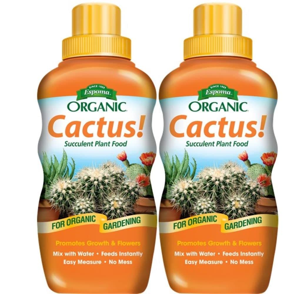 Organic Cactus! Plant Food, Natural & Organic Fertilizer for all Cactus, Succulents, Palm, and Citrus both indoors and outdoors, 8 oz, Pack of 2