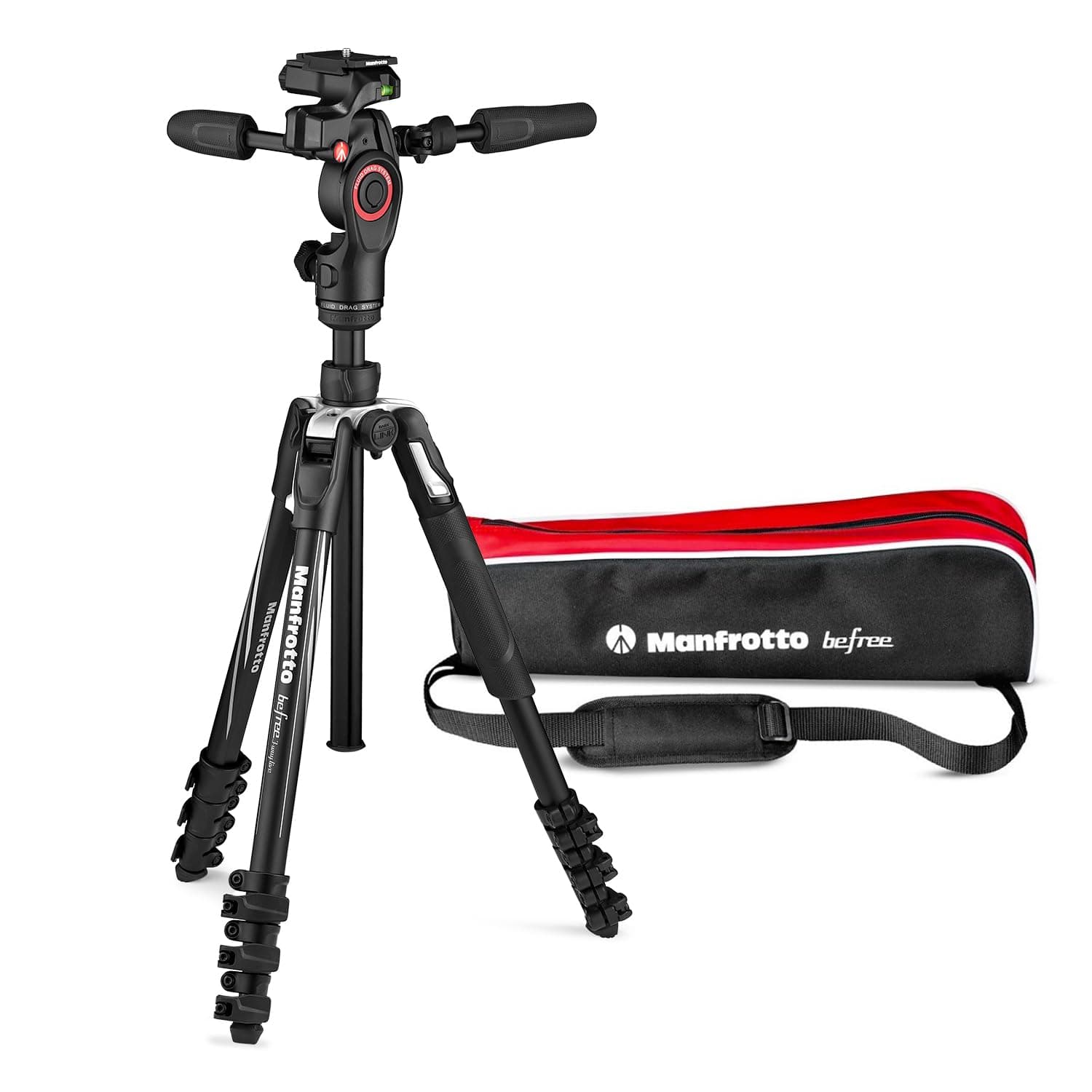Manfrotto Befree 3-Way Live Advanced 4-Section Tripod With Befree 3-Way Live Head,Black