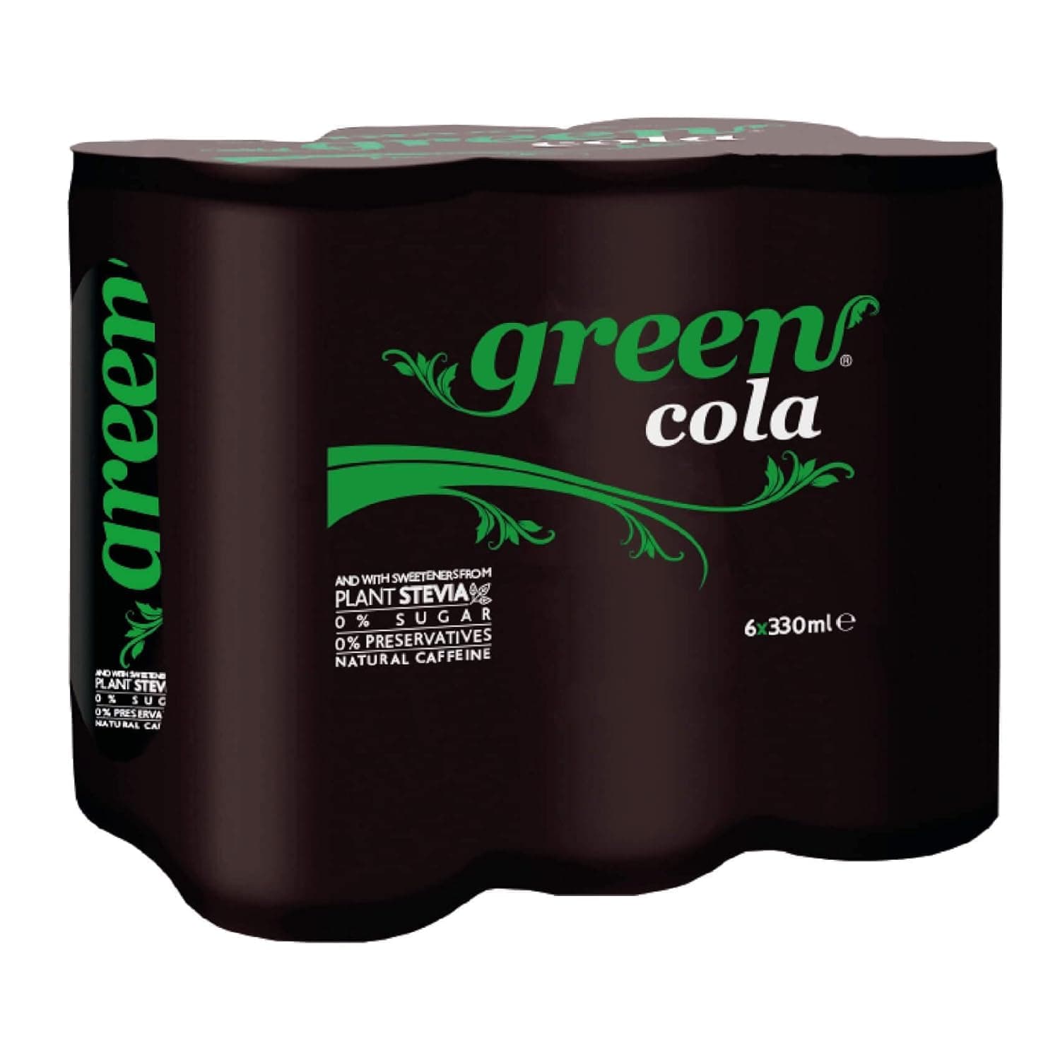 Zero Sugar Green Cola, Pack of 6 X 330 ML