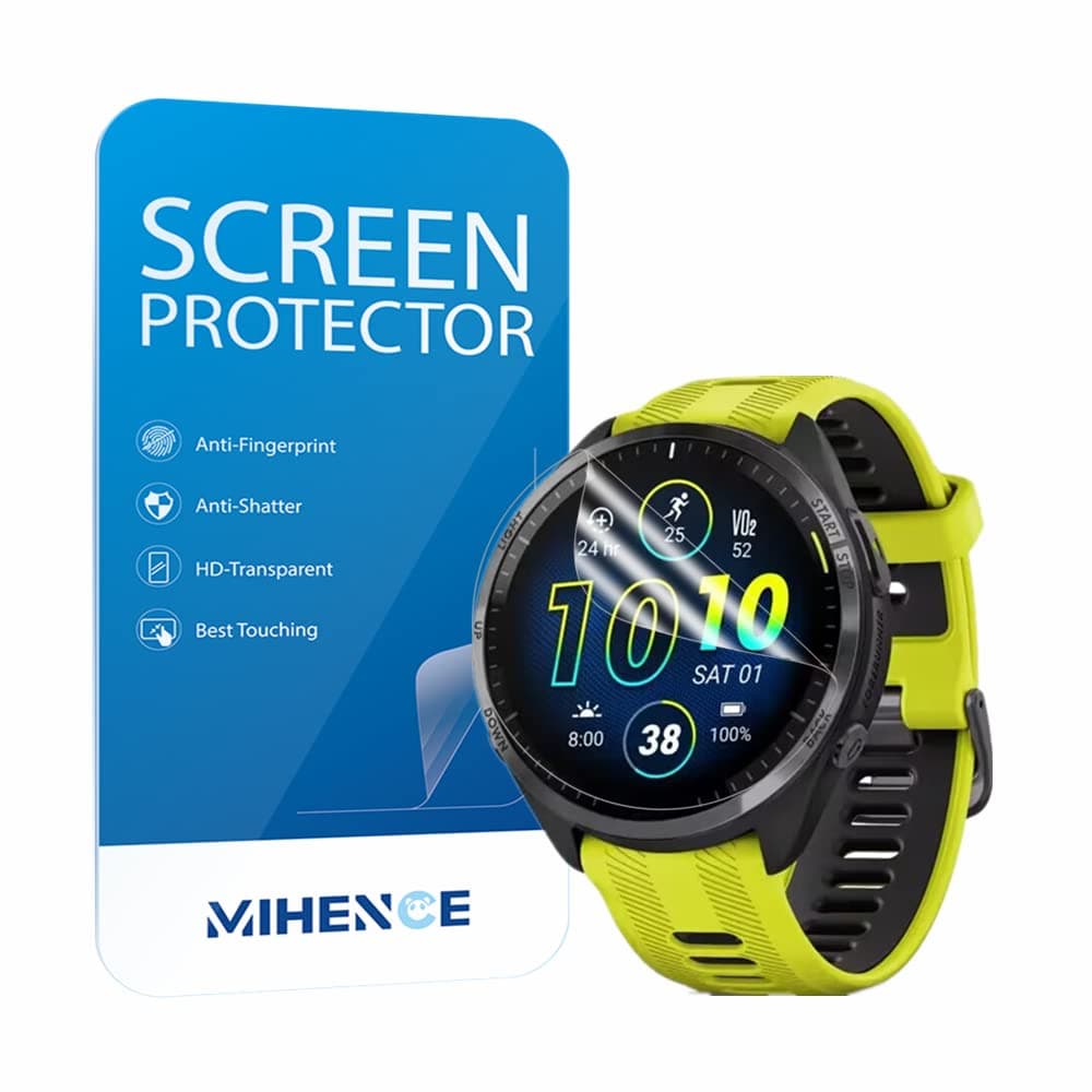 Compatible for Garmin Forerunner 965 Screen Protector, HD Full Coverage Invisible TPU Screen Protector Compatible for Forerunner 965 Smartwatch - 2023 (3PCS)