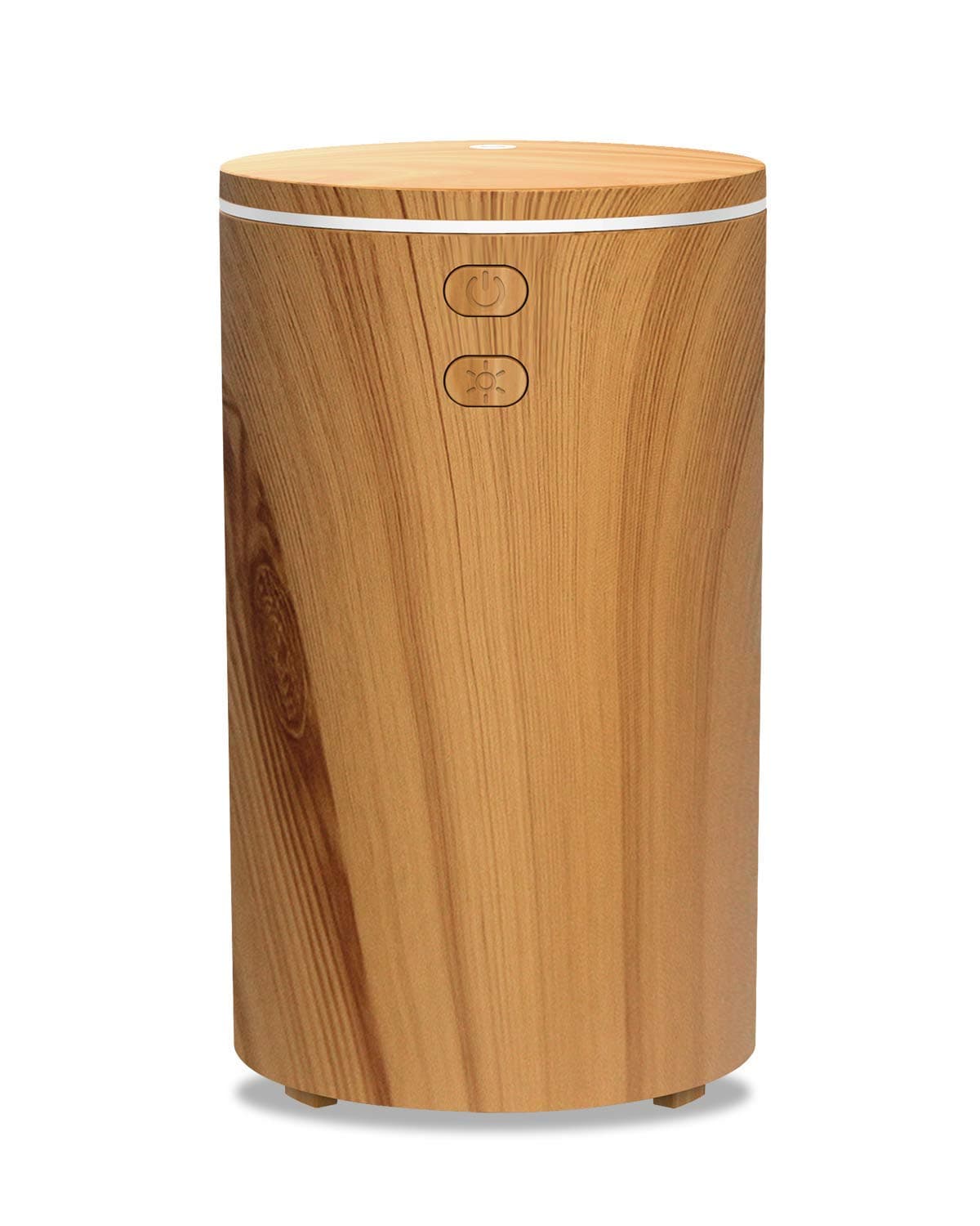 muson Mini Essential Oil Diffuser Aroma Cool Mist Humidifier for Car Office Travel with Colorful Mood Lights, USB Powered, Ultra Quiet, Auto Shutoff, 100 ml, Wood Grain