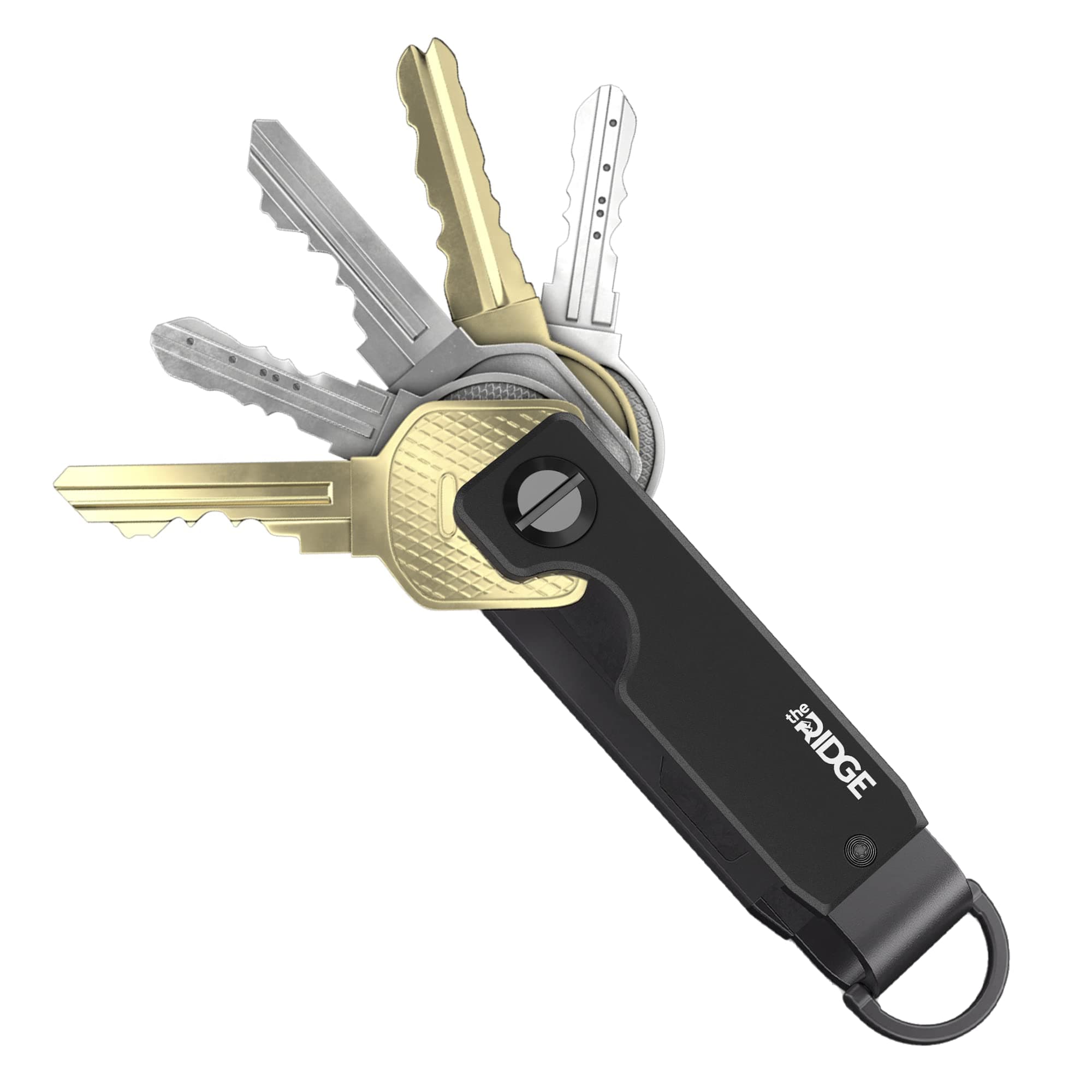 The Ridge Key Organizer - Compact Metallic Key Holder, Minimalist Innovative Keyholder, Smart Keychain Secures 2-6 Keys