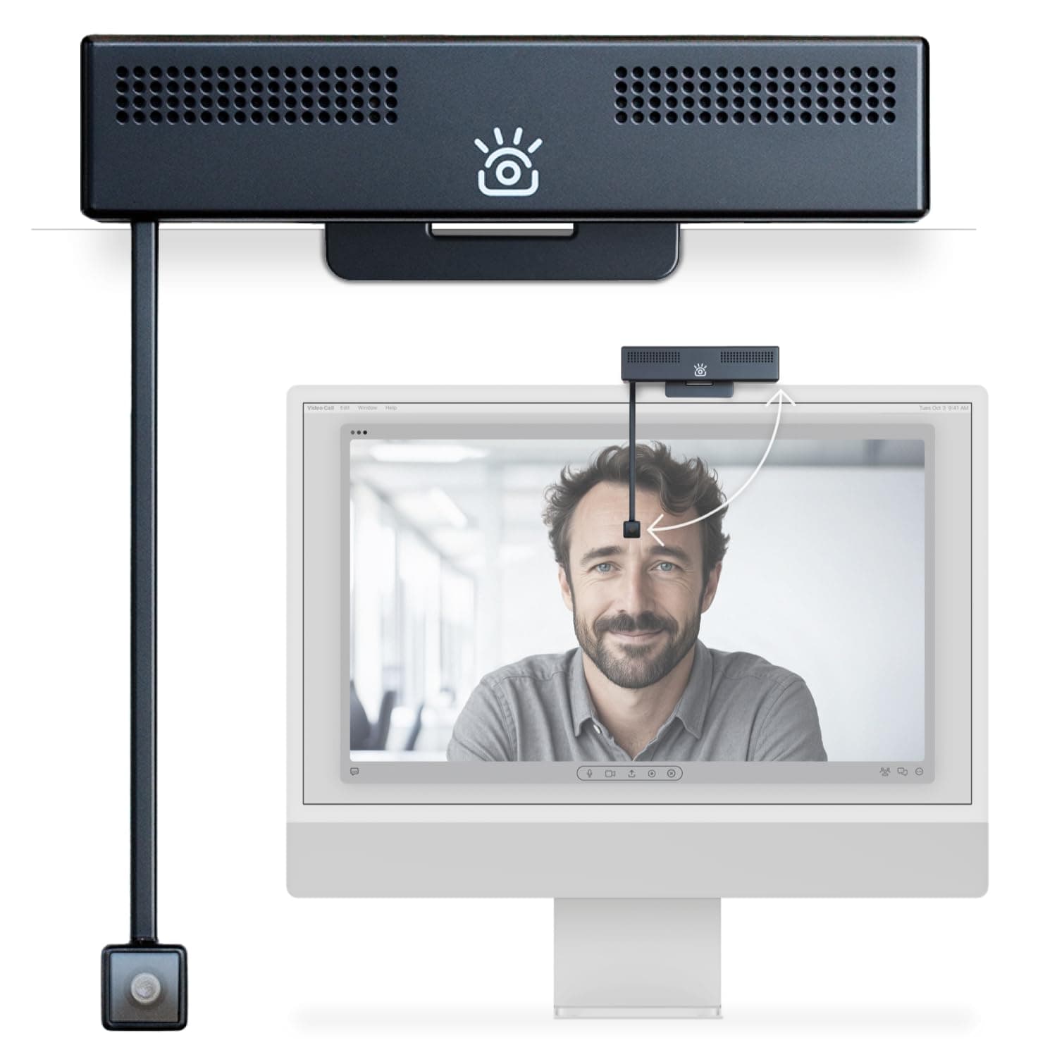 Pro 4K HD Webcam with Eye Contact, Noise Cancelling Mic, Plug and Play USB for Mac & PC Zoom Certified, Works with Teams, Meet, Streaming, and Video Calls