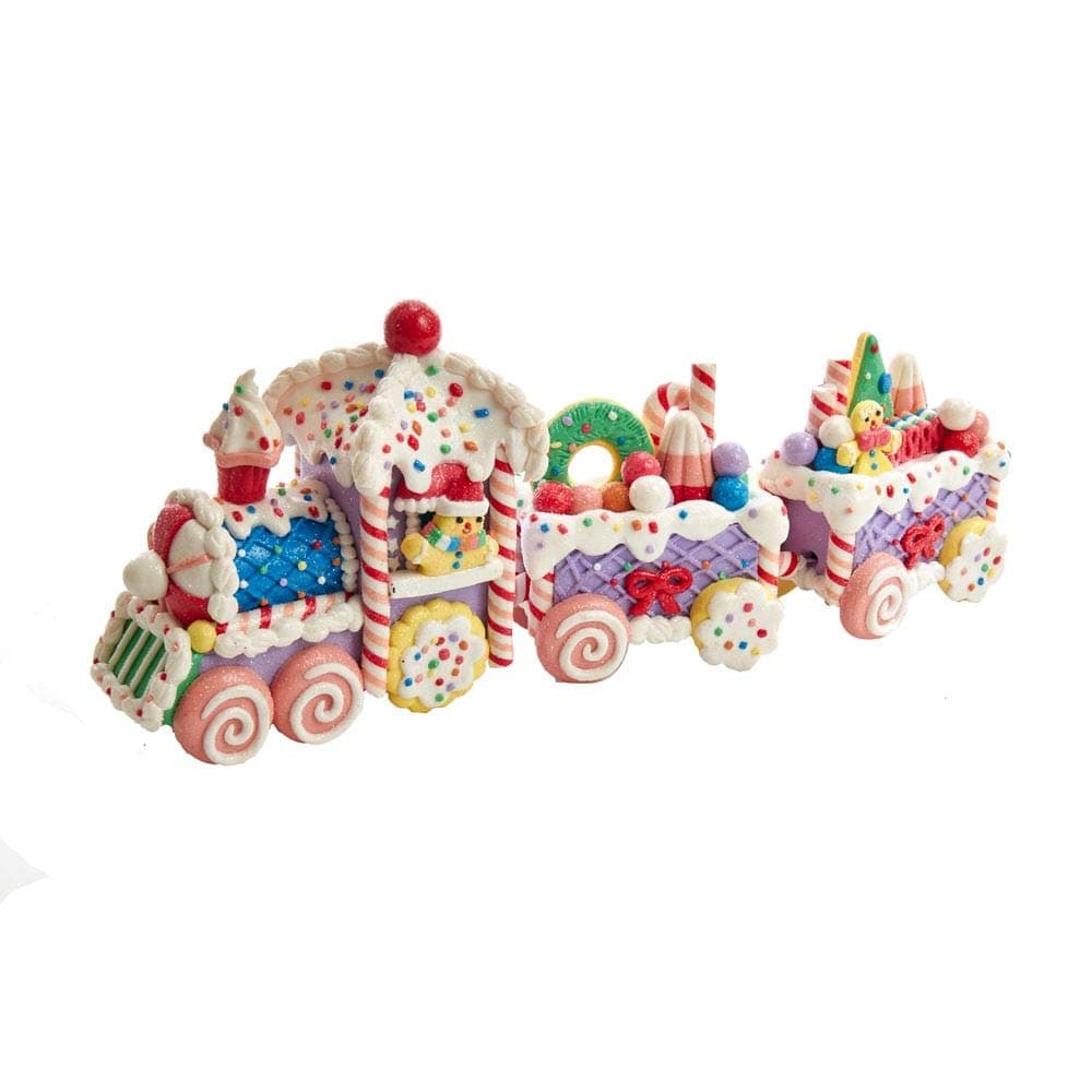 Kurt S. Adler Kurt Adler 14.4-Inch Claydough Train Set Décor, Multi