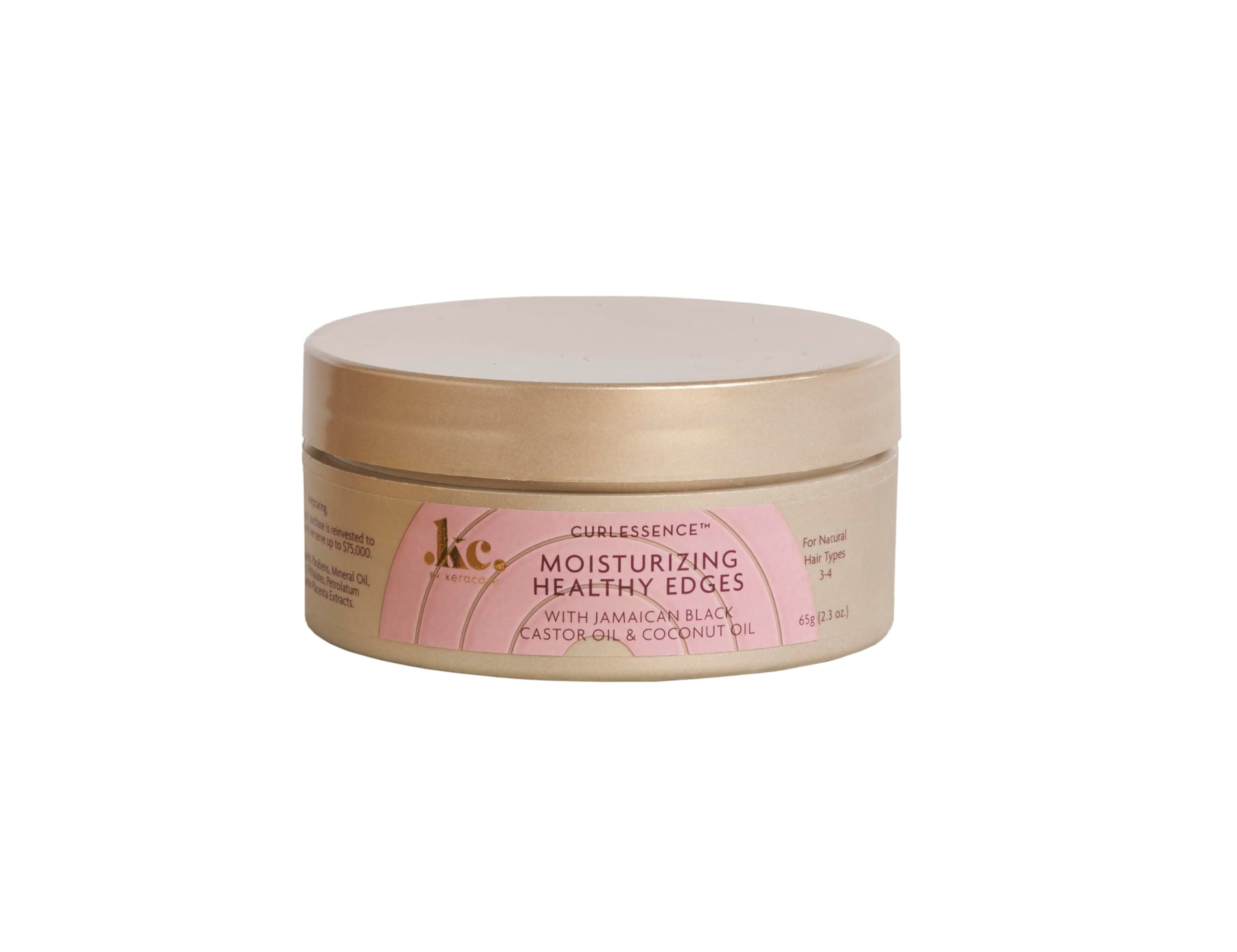 KeraCareCurlEssence Moisturizing Coconut Edge Control 2.3 oz - With Jamaican Black Castor Oil & Coconut Oil - Lasting Hold while Adding Moisture - No Flaking or Stickiness