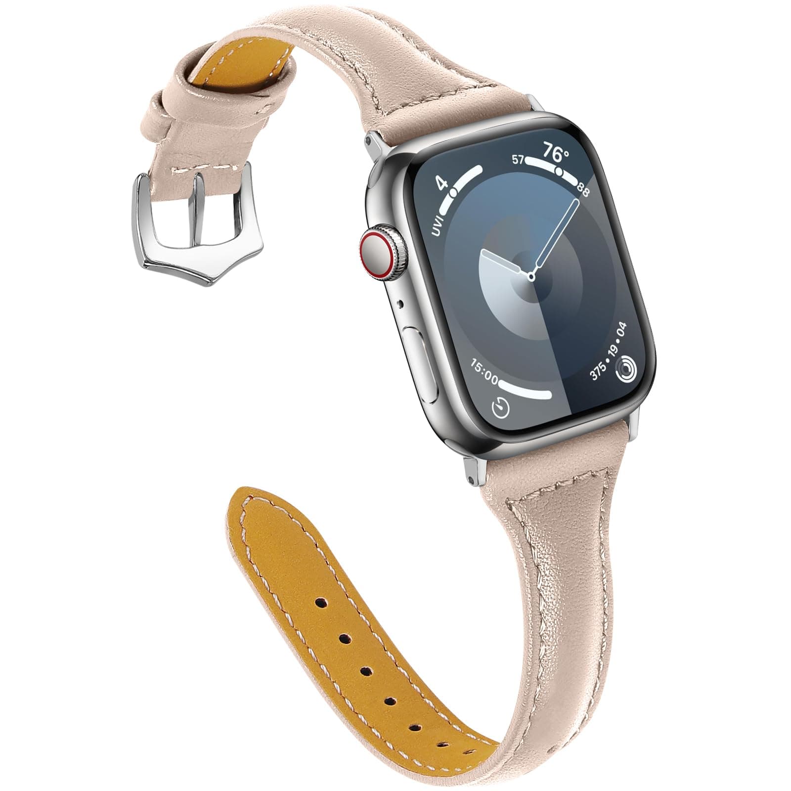 OULUCCI Leather Bands Compatible Apple Watch Bands For Women 38mm 40mm 41mm 42mm 44mm 45mm 46mm 49mm, Top Grain Leather Band Replacement Strap for iWatch Ultra SE SE2 Series 11 10 9 8 7 6 5 4 3 2 1