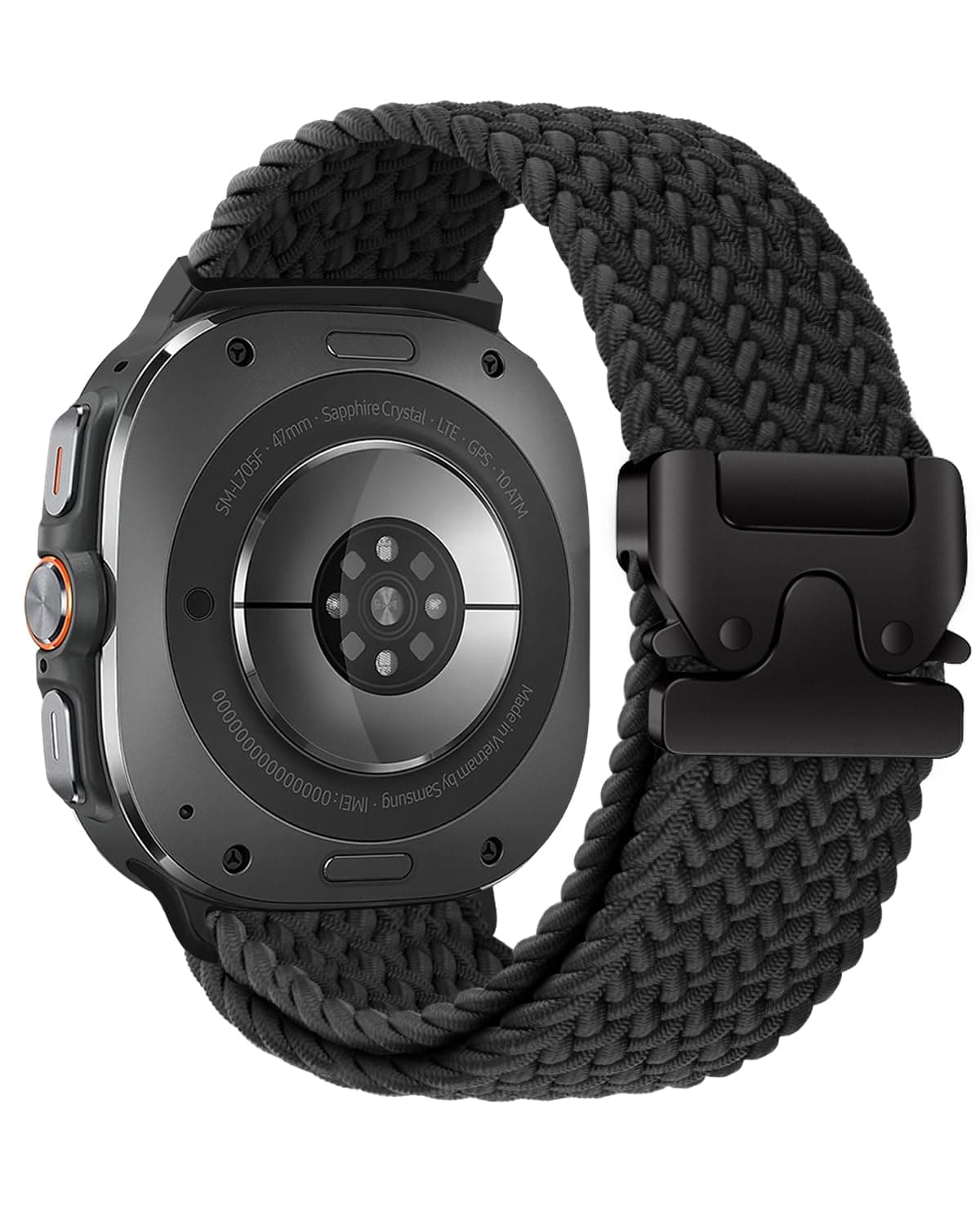 Compatible with Samsung Galaxy Watch Ultra Bands (2025/2024), Upgrade Parachute-style Buckle, Stretchy Braided Sport Strap for Galaxy Watch 7 Ultra Band 47mm/Watch 8 Ultra Men Women