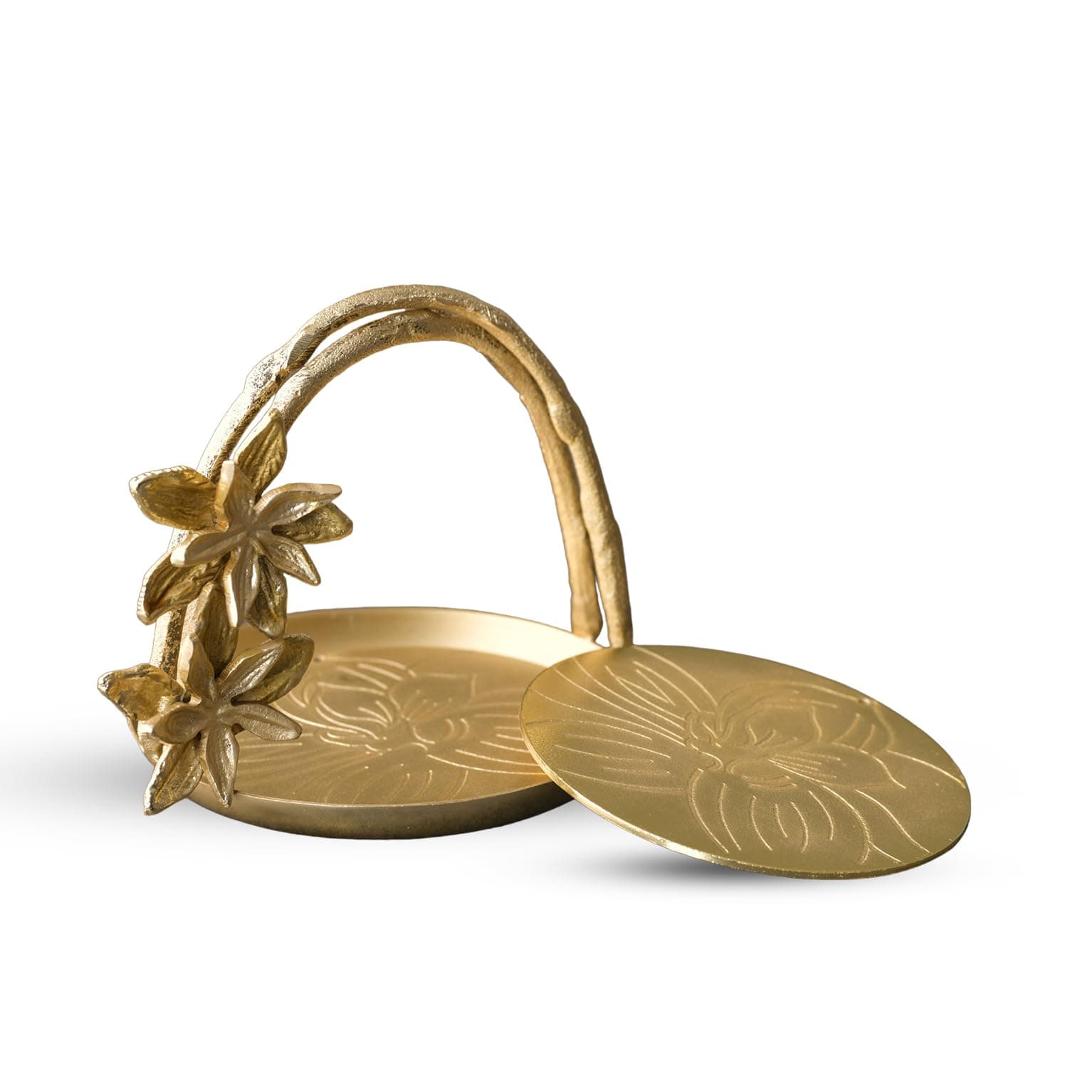 POSH Kumudini Elegant Coaster Holder with 5 Coasters – Stylish and Functional Tea Coaster Set for Dining Table, Home Decor & Gifting – Perfect for Housewarmings, Festive & Corporate Gifting