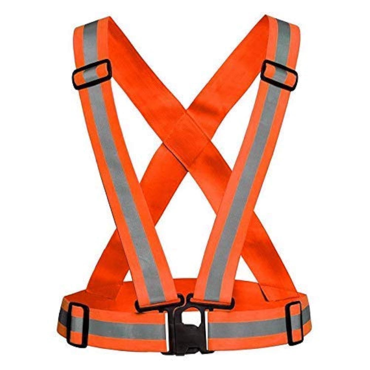 TRUEREVO Safety Reflective Vest Belt Straps High Visibility Provides Absolute Security for Night Running Cycling Bikers Industrial Use Construction work Or Traffic