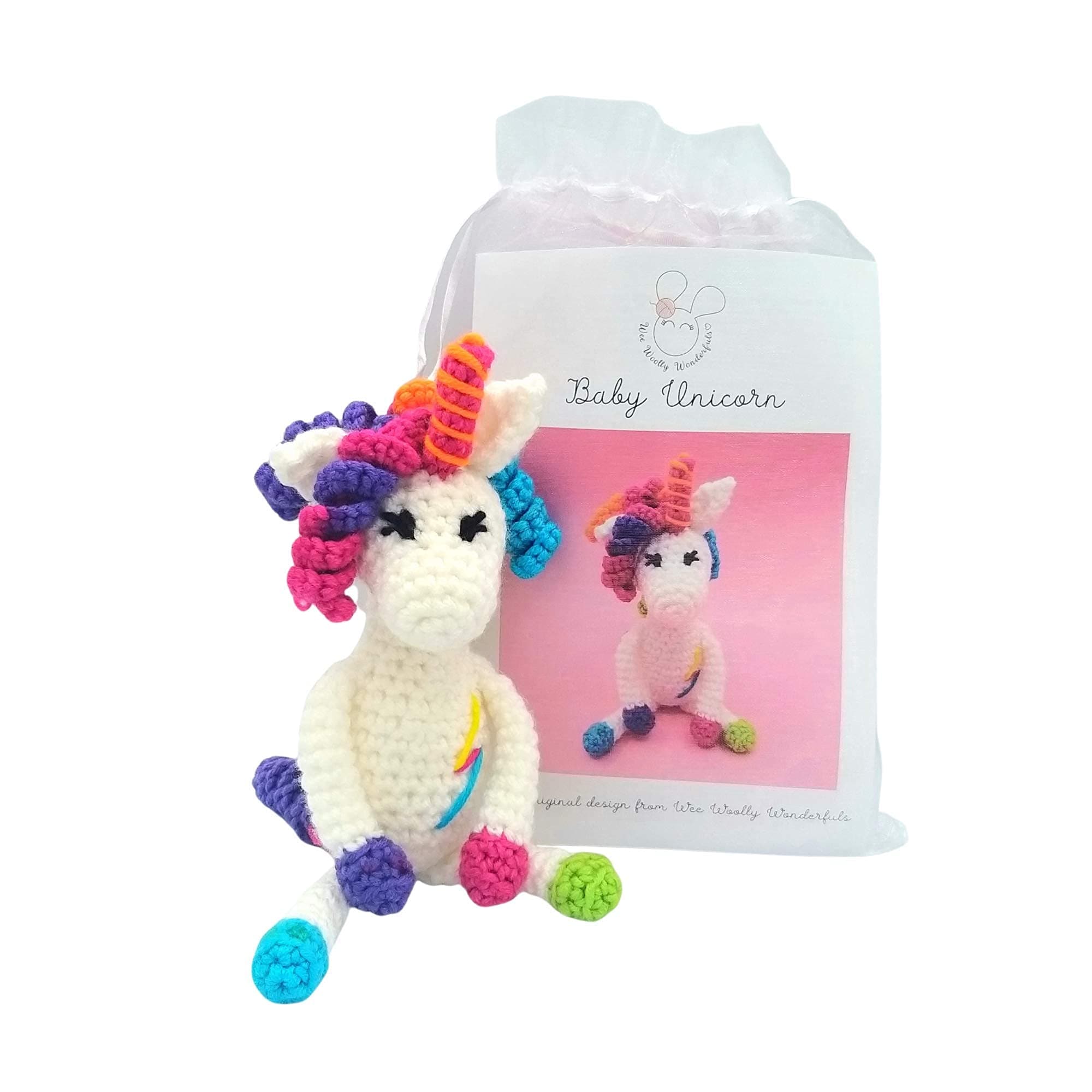 Crochet Kit - Baby Rainbow Unicorn Craft Kit