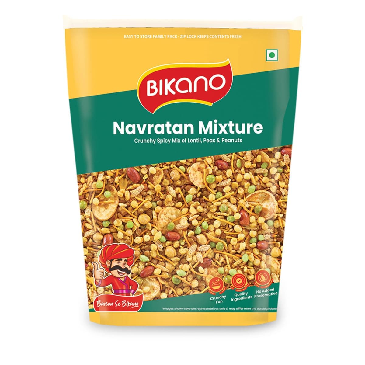 Bikano Navratan Mixture Namkeen - 1kg | Irresistible Indian Snack | A Blend Of Savory Flavors & Crunch | Perfect For Festive Celebrations & Snacking | Premium Quality & Taste