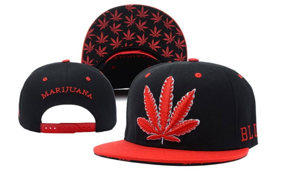 Marijiuana Baseball Cap Collection Large Black