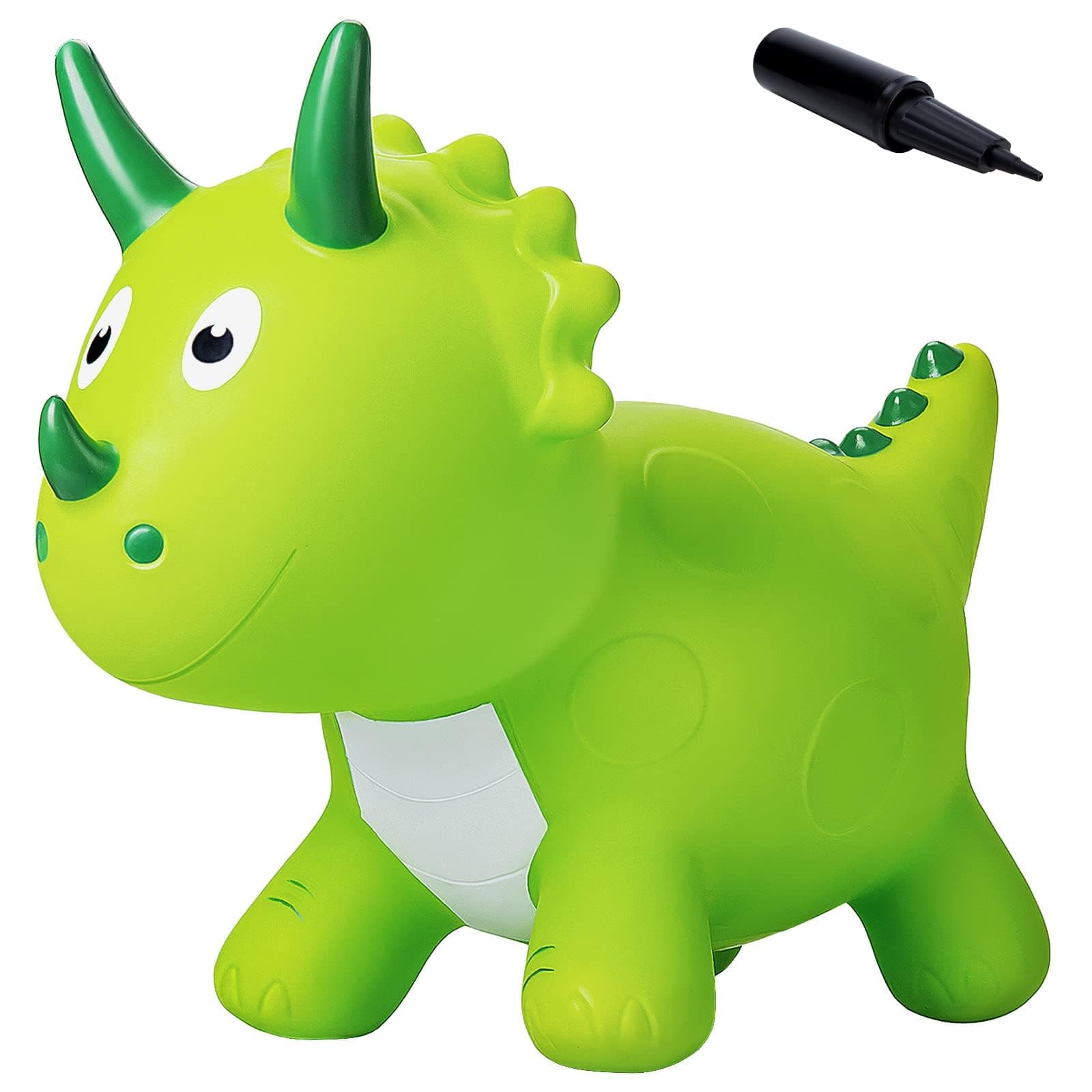 Bouncy Horse for Toddler, Animal Hopper, Bouncing Dinosaur, Inflatable Toy,Inflatable Jumping Horse, Ride on Hopping Toy for Kids with Pump