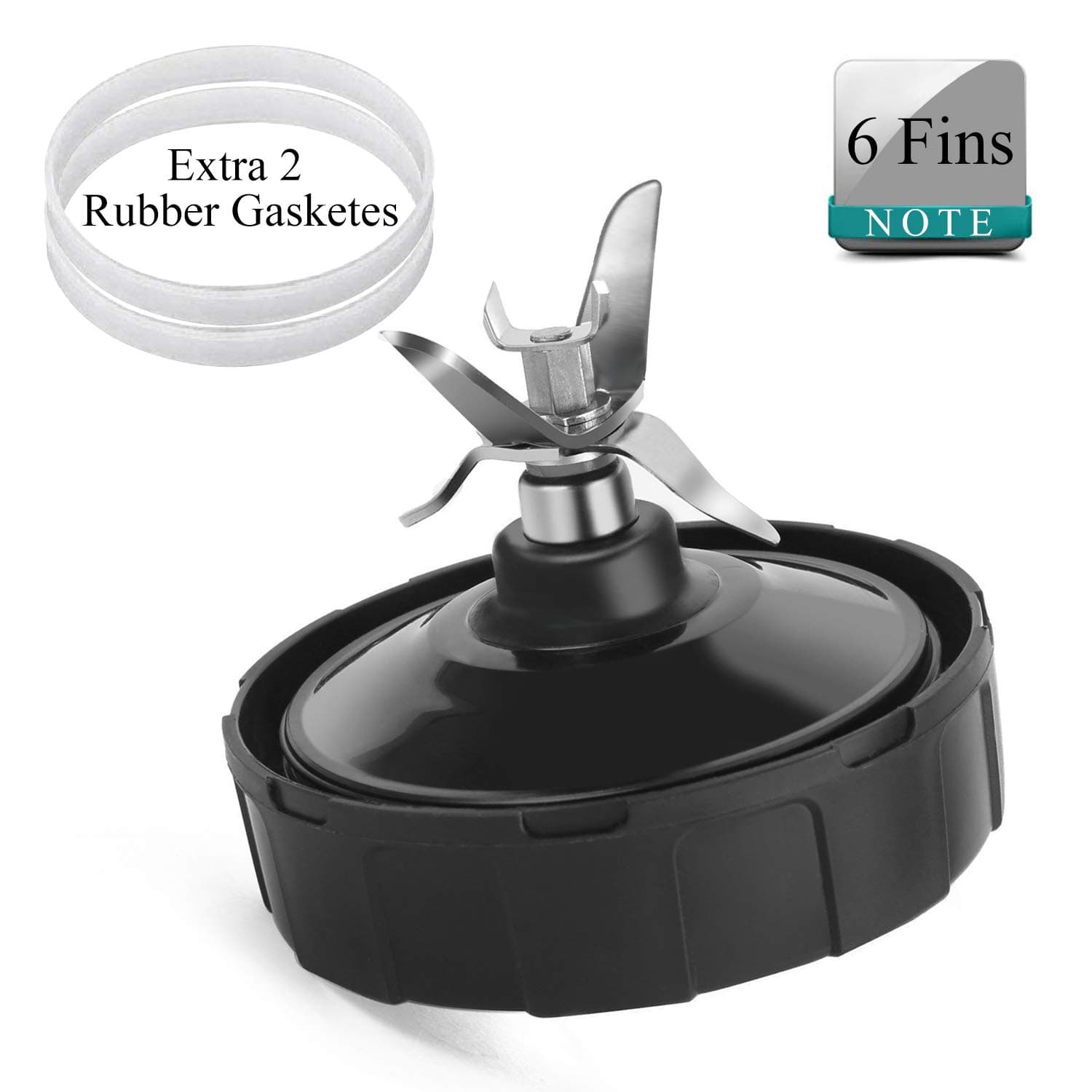 Replacement Nutri Ninja 6 Fins Extractor Blade FITS Nutri Ninja Blender Auto iQ BL450-70 BL451-70 BL454-70 BL455-70 BL482-70 Only fit for 18 oz 24 oz.32 oz