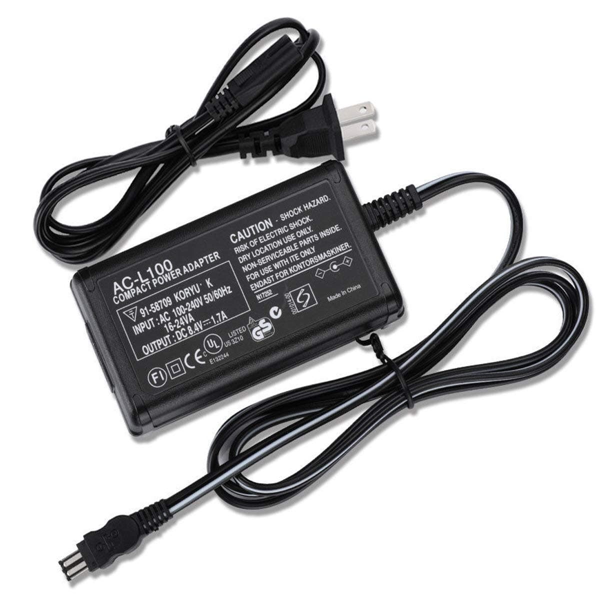 AC Adapter Power Supply for Sony HXR-MC1500, HXR-MC1500P, HXR-MC1500E, HXR-MC2500E AVCHD Camcorder