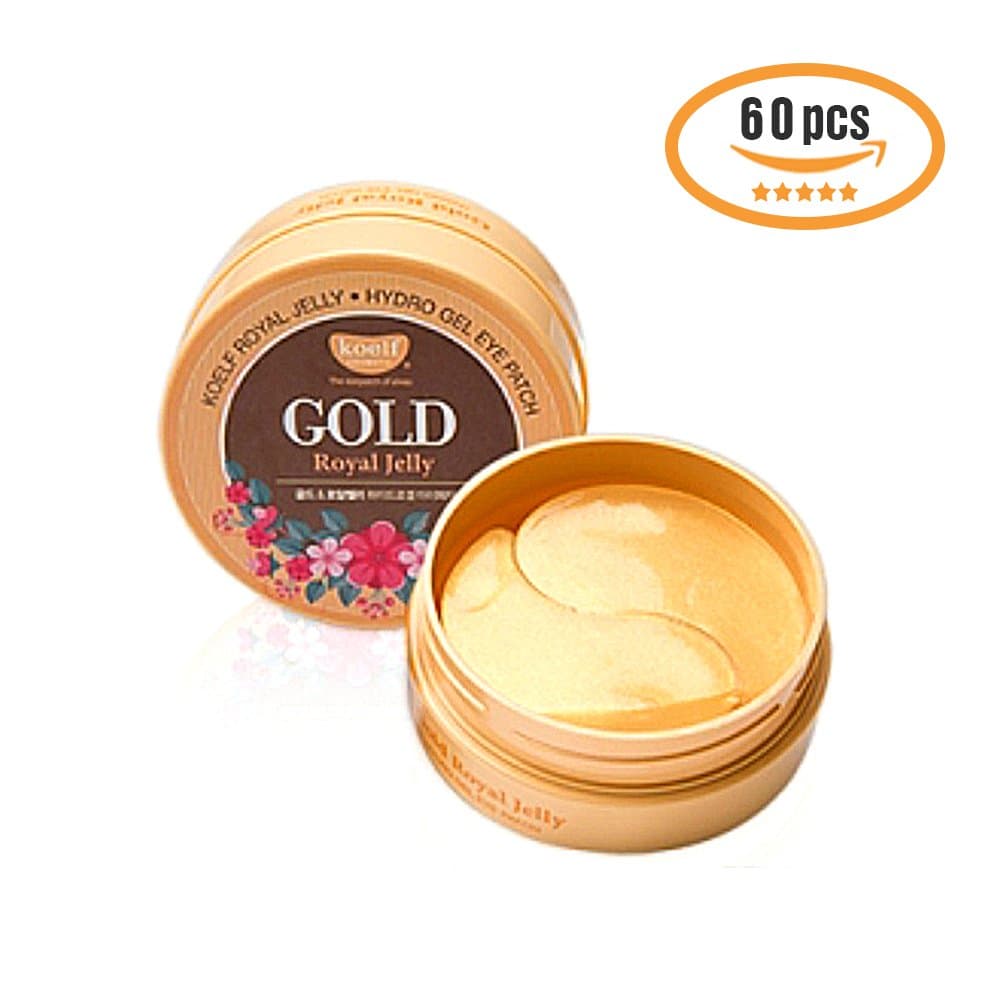 Korea Premium Intensive Eye Mask Sheet 60pcs Wrinkle Patch - Skin Around Eyes Shining Brightly with Korea Jewelry Eye Patches (Royal Jelly)