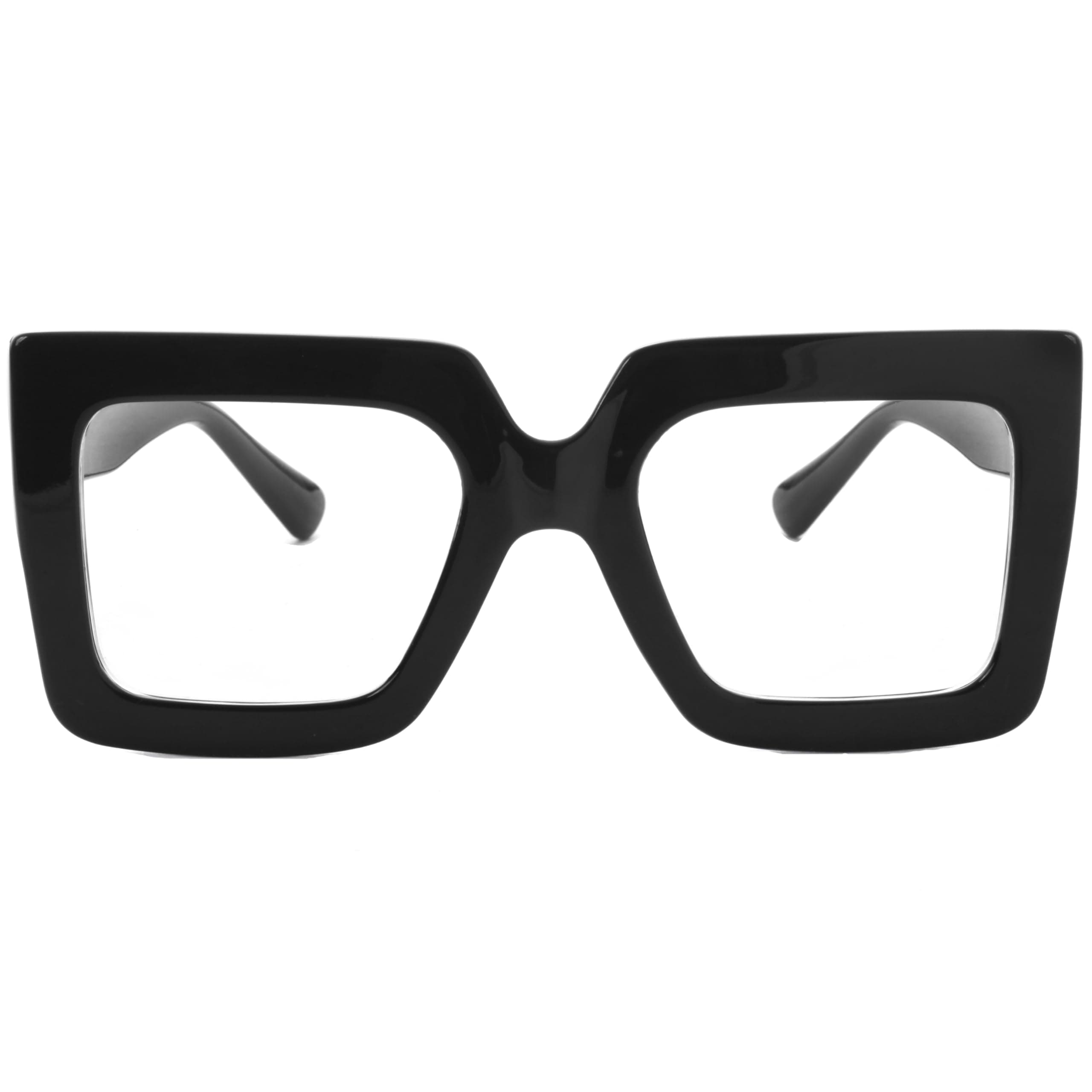 Oversized Square Black Glasses for Women Men Big Frame Blue Light Blocking Glasses Fashion Eyeglasses