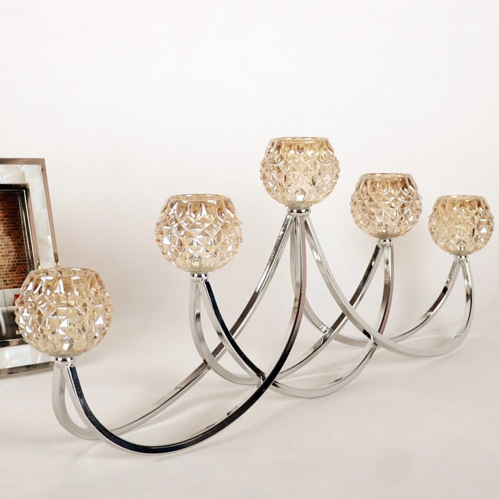 LUYIASIN- Classical Luxury Practical Glass Candlestick Table Candlesticks European High-end Candlestick Candlestick