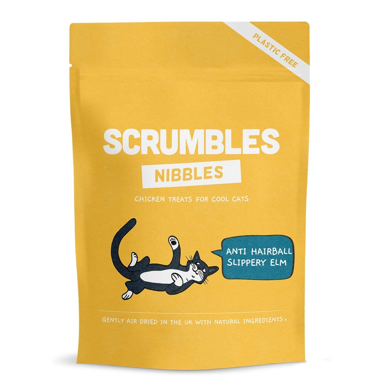 Scrumbles All Natural Anti Hairball Cat Treats With Chicken, Multipack of 8 x 60g High Protein Nibbles