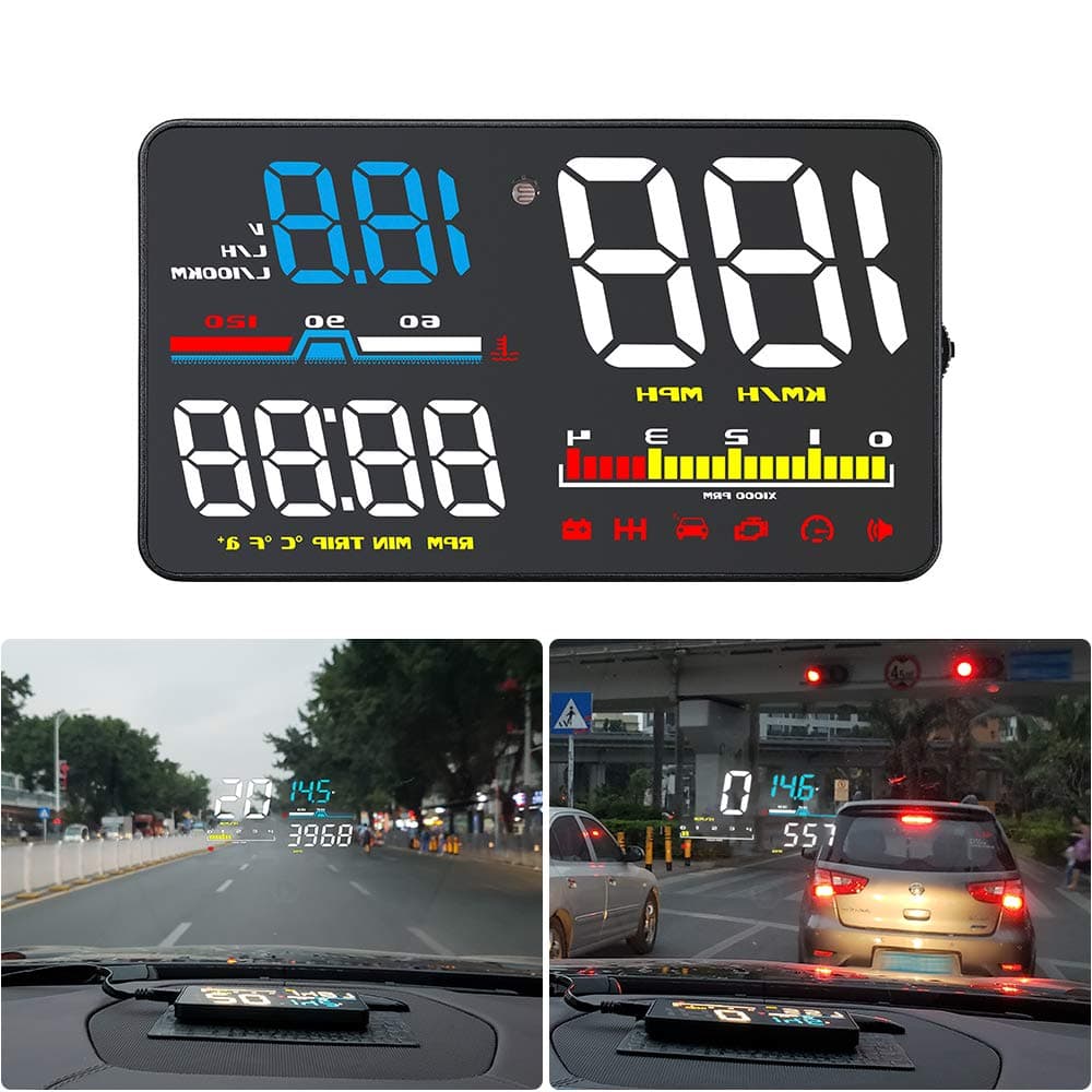 Qianbao Head-Up Display Car HUD 5β Windshield Screen Projector with OBD II/EU OBD Interface Plug