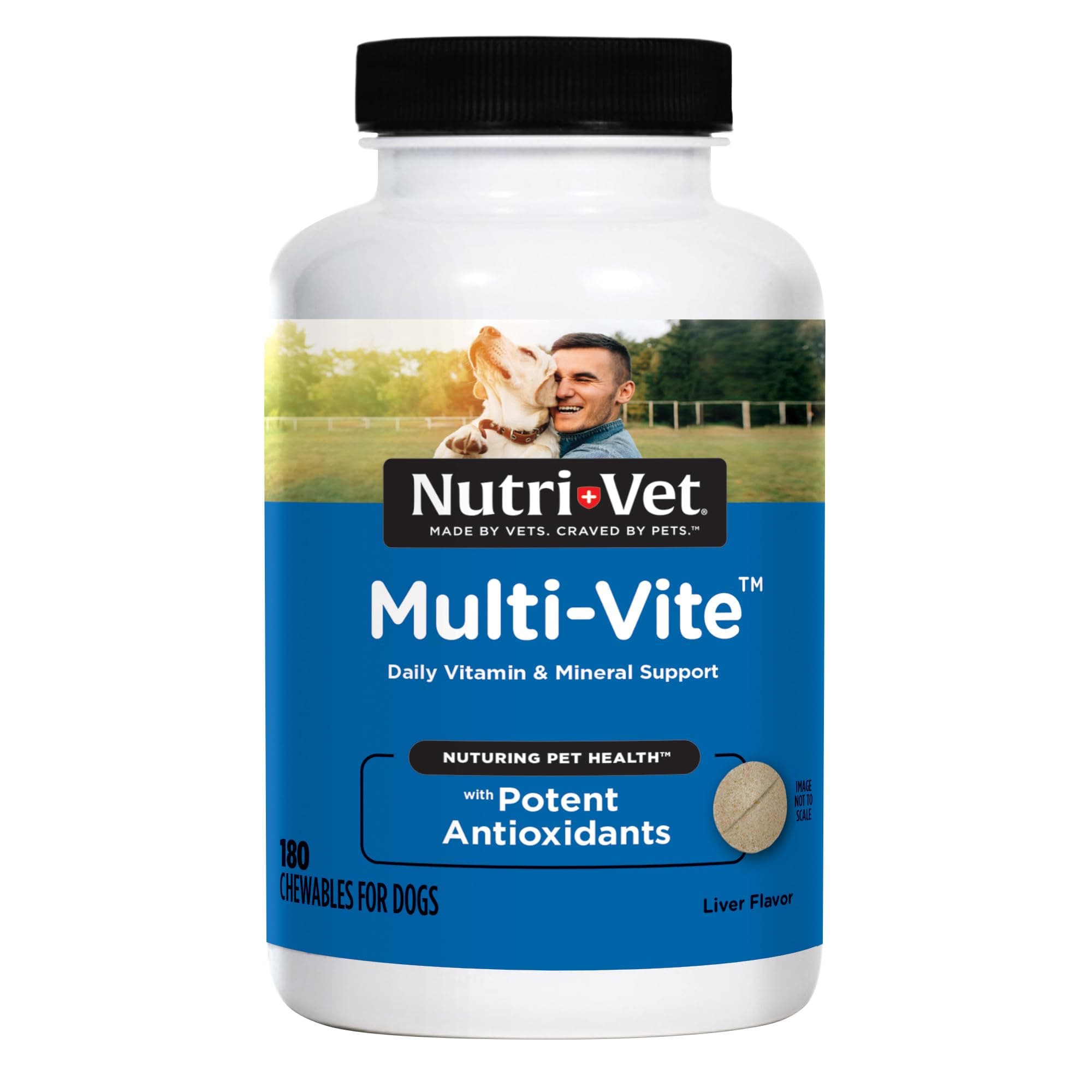 Nutri-Vet Multi-Vite Chewables for Adult Dogs, Daily Multivitamin & Mineral Supplement for Overall Health, Immune Support, and Balanced Nutrition, 180 Count