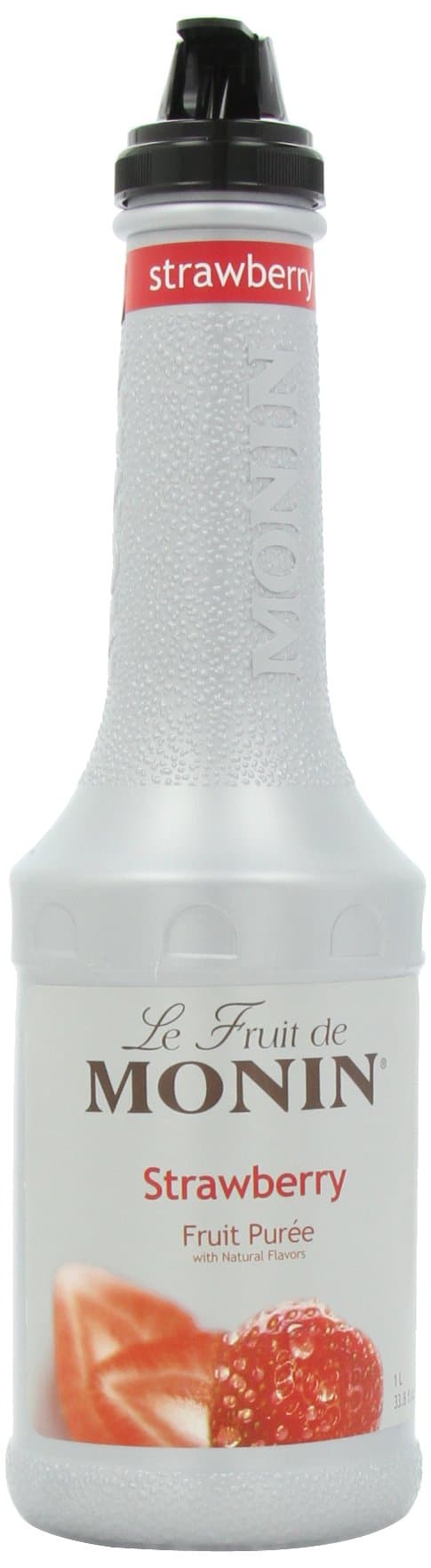 Strawberry Purée, Juicy and Sweet, Great for Sodas and Teas, Gluten-Free, Vegan, Non-GMO (1 Liter, 4-Pack)