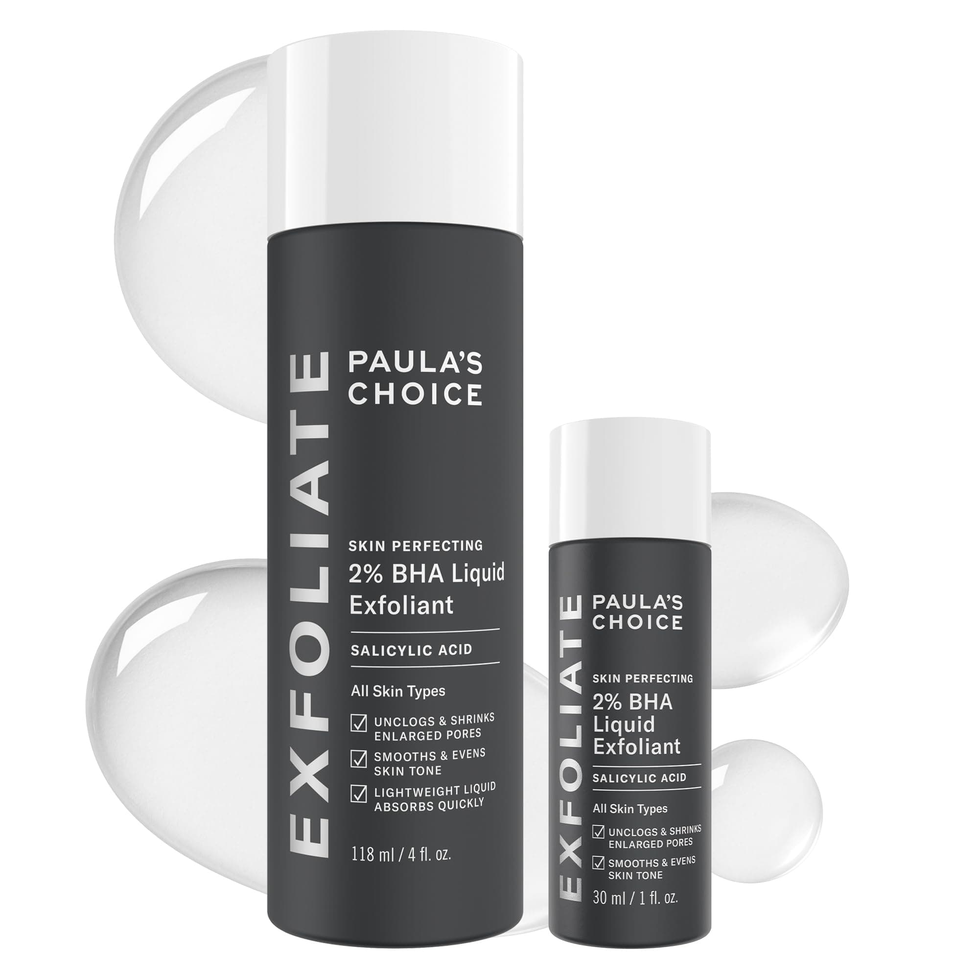 Skin Perfecting 2% BHA Liquid Salicylic Acid Exfoliant Duo Gentle Leave-On Exfoliant - Set of 2