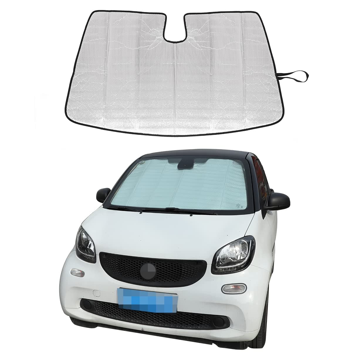 YIWANG Car Windshield Sunshade, Car Sun Shade Full Rear Window Shades for Benz Smart, UV Rays Sun Visor Protector (Front Window-1PC)