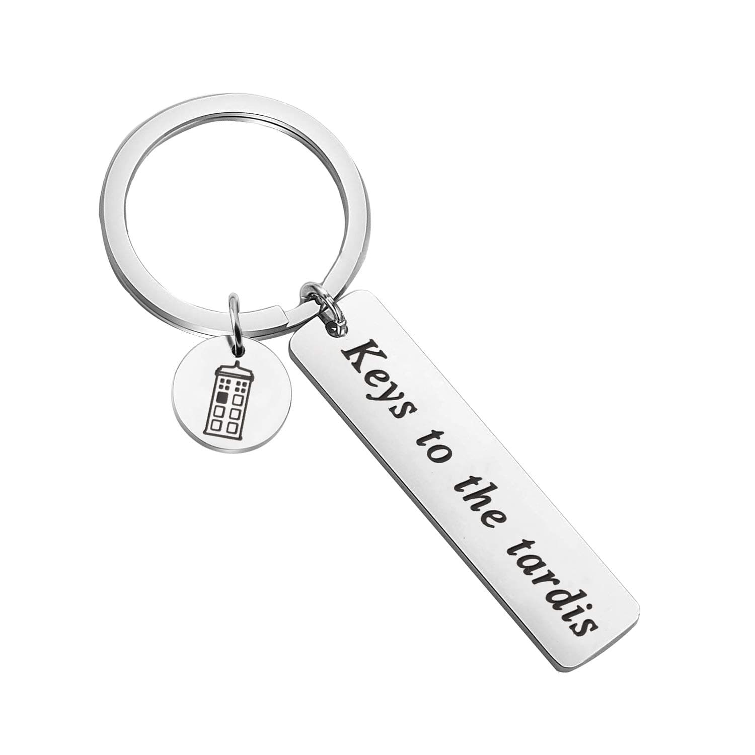 SEIRAA Doctor Movie Keychain Keys To The Keychain Police Box Charm Jewelry Gift Movie Quote Gift