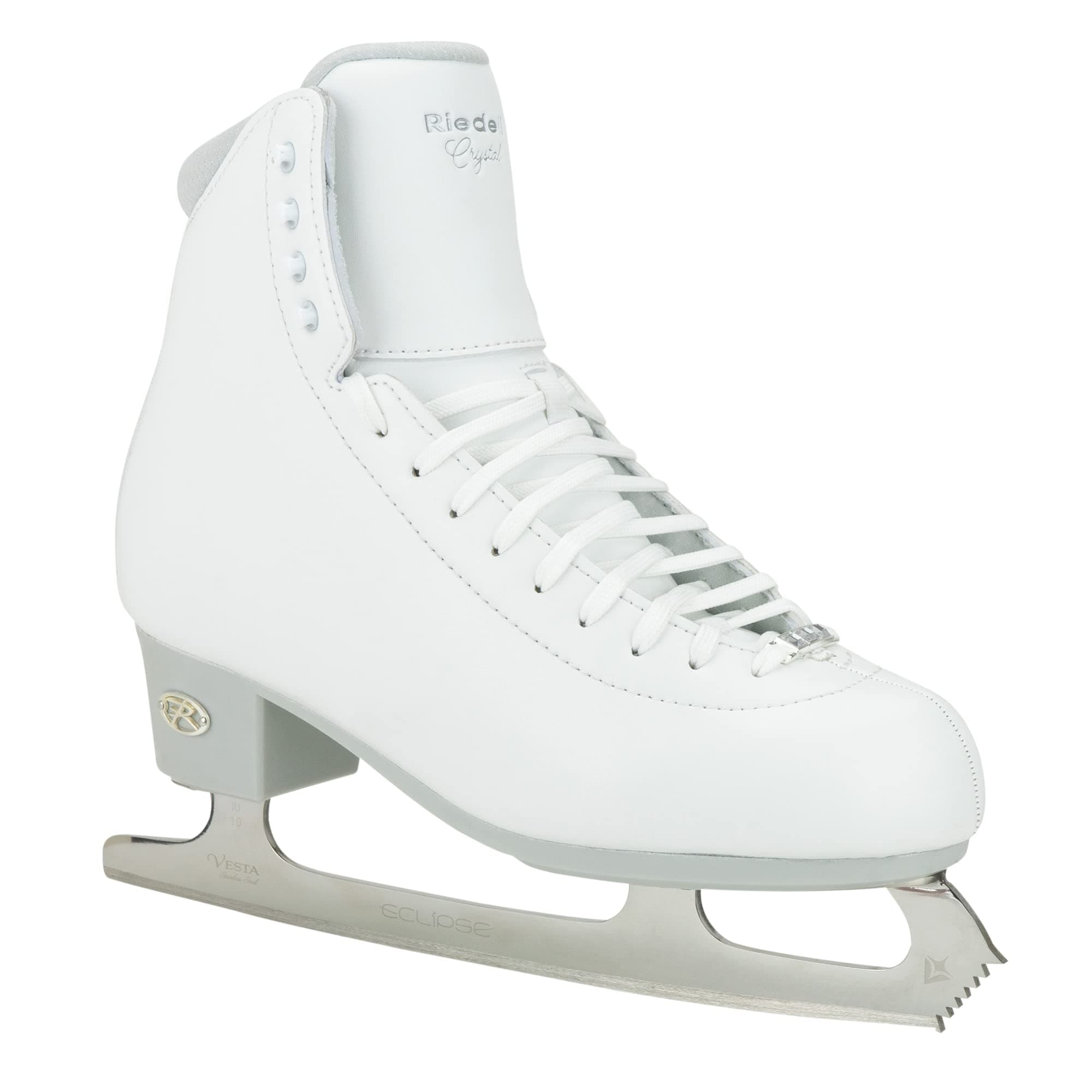 Riedell Skates - Crystal Adult Ice Skates - Competitive Figure Ice Skates with Stainless Steel Vesta Blade