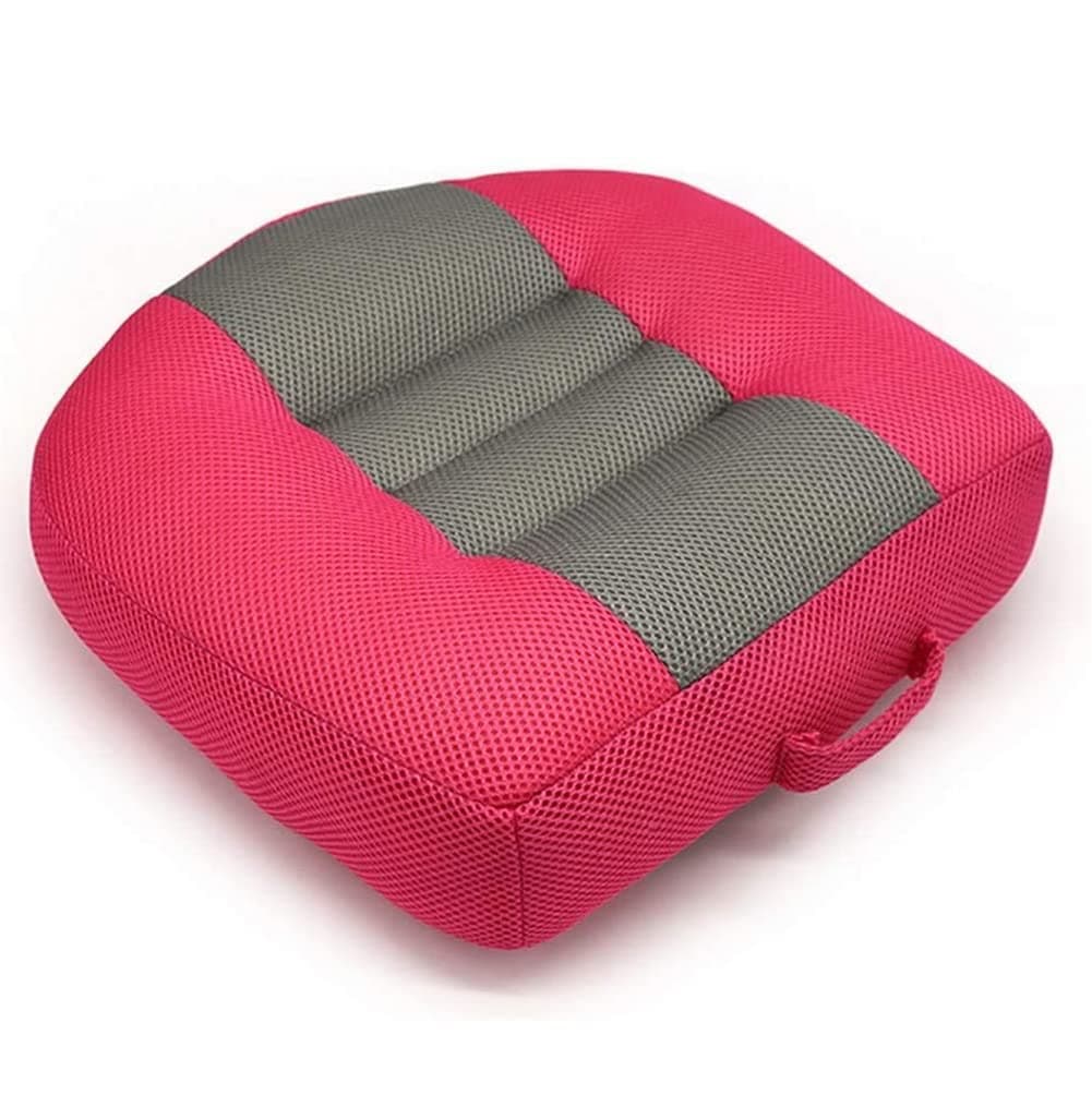 Car Driving seat Cushion, Car Seat Elevation Cushion, Dwarf Adult Booster seat Cushion for Short Drivers, Increase The Field of View by 4.7in, Ideal for Trucks, Cars, Chairs, Wheelchairs (Pink)