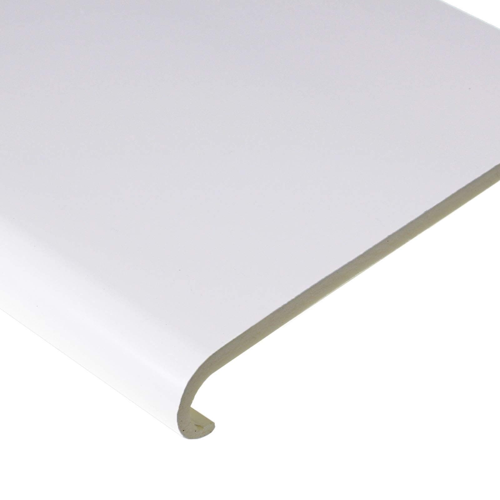 White Bullnose Window Board Capping Cover (1.25m Long) - 160mm