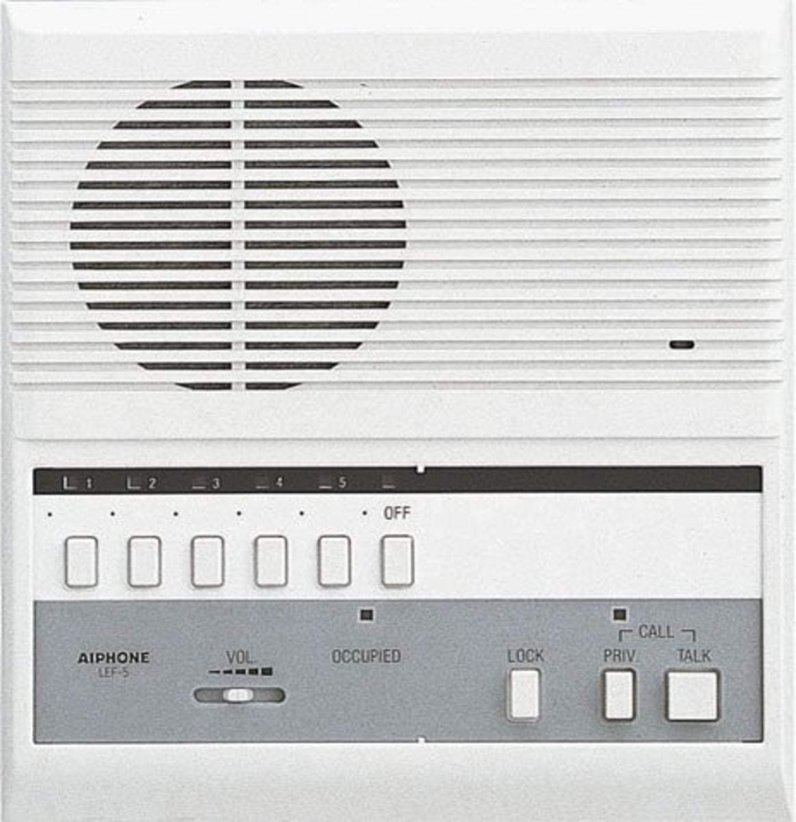 AiphoneLEF-5 Open Voice Selective Call Master Intercom with Door-Release Button, Accepts Up to Five Connecting Door, Sub-Master, or Master Intercoms