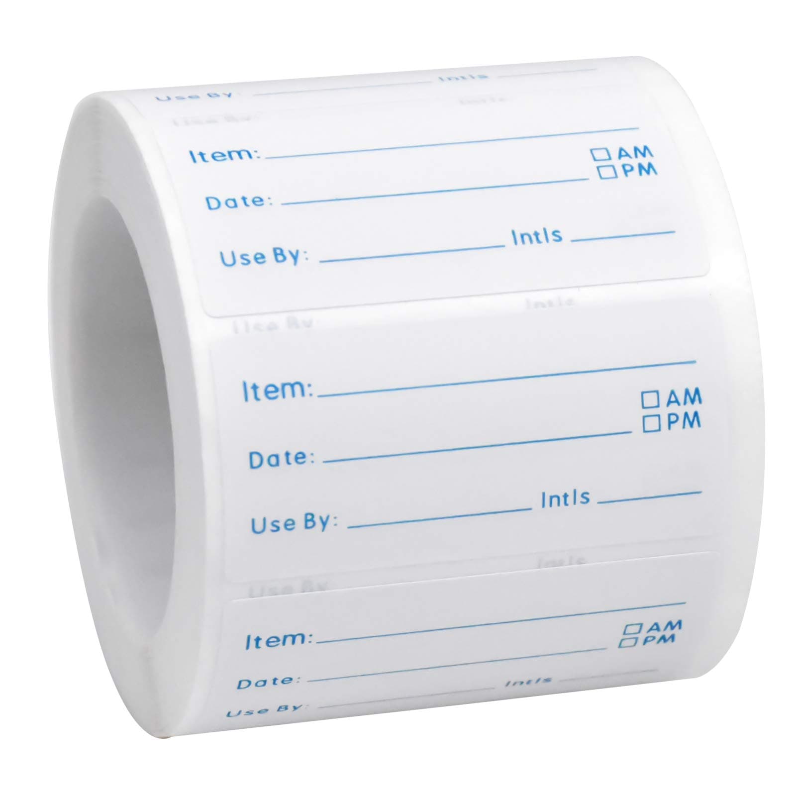 500 Self-Adhesive Food Date Labels on Roll - Freezer Tag Stickers, Prep & Canning Labels 50×25 mm for Home & Restaurant