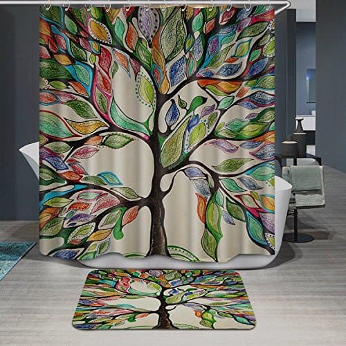 Tree of Life Gorgeous Like Leather 66"(w) x 72"(h) Bath Shower Curtain (Shower Curtains)