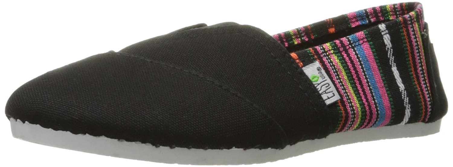 Easy USA Womens Canvas Slip on Shoes Flats