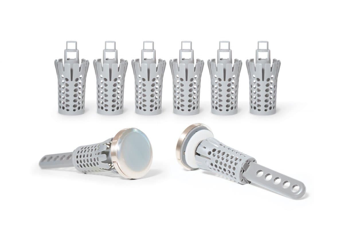 Drain Strain Sink Drain Hair Catcher Ultra-Saver Pack | 2 Clog Free Pop-Up Stoppers with 6 Extra Hair Catcher Baskets | Fits Most 1.25" - 1.5" Bathroom Sink | As Seen on Shark Tank | Brushed Nickel