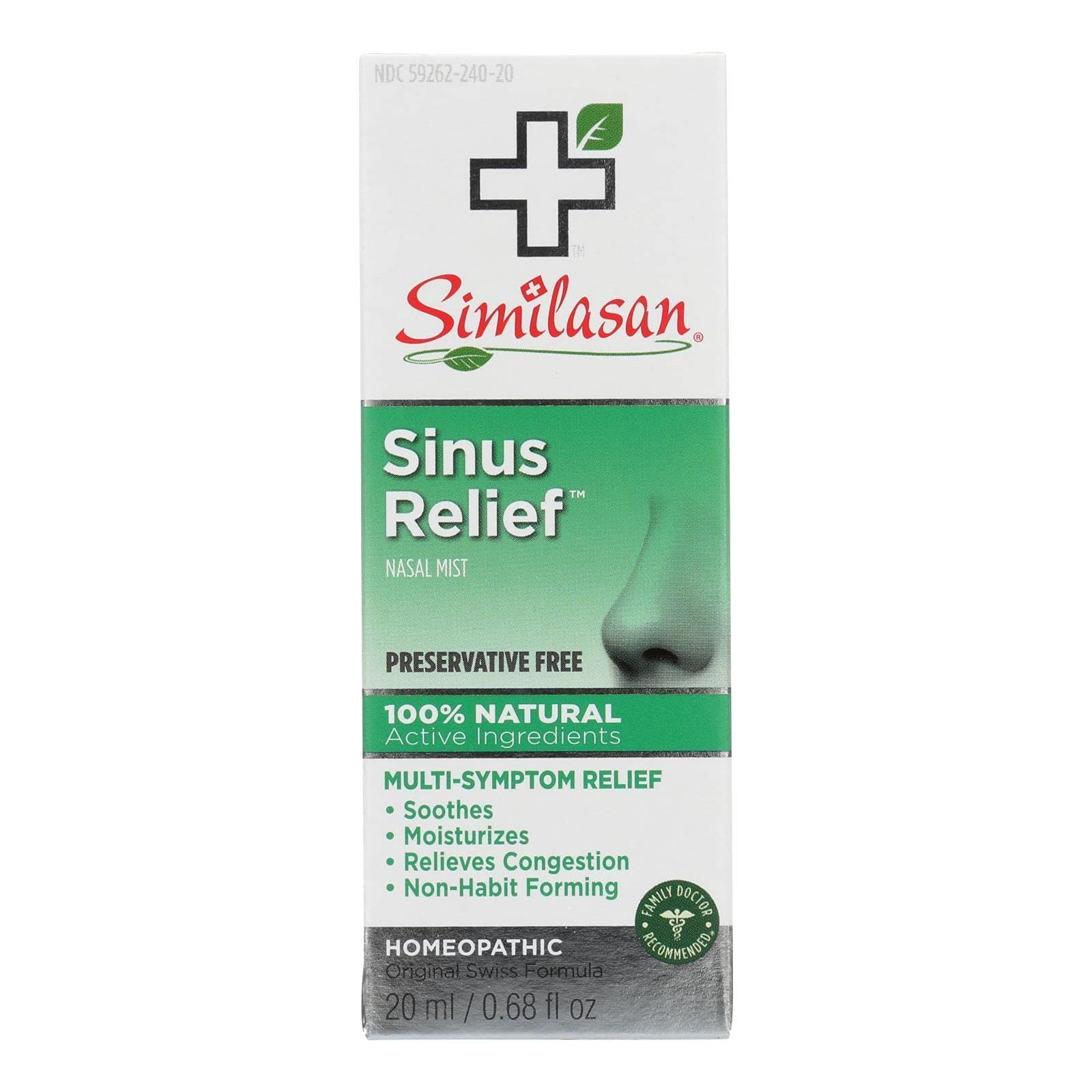Similasan Sinus Relief Nasal Spray.68 oz (Pack of 1)