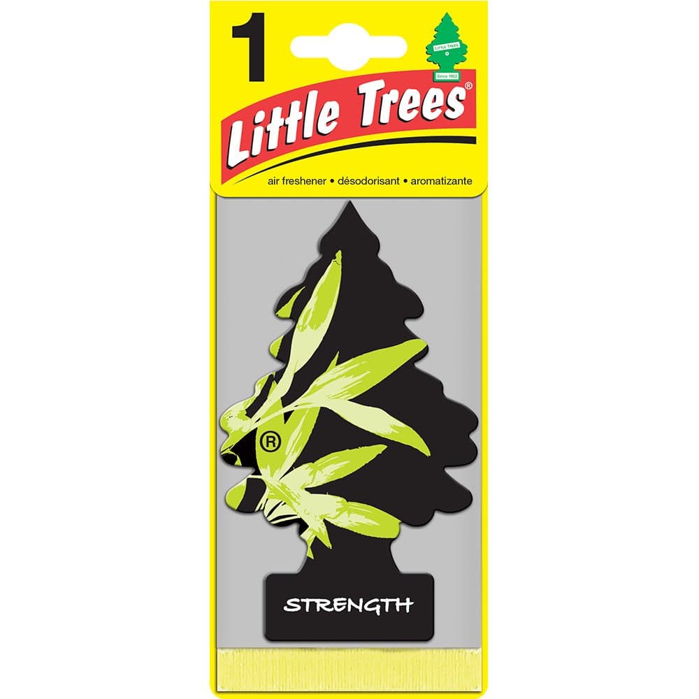 car freshner corp u1p-17501 Strength Air Freshener, Green/Black Pine Tree Shape
