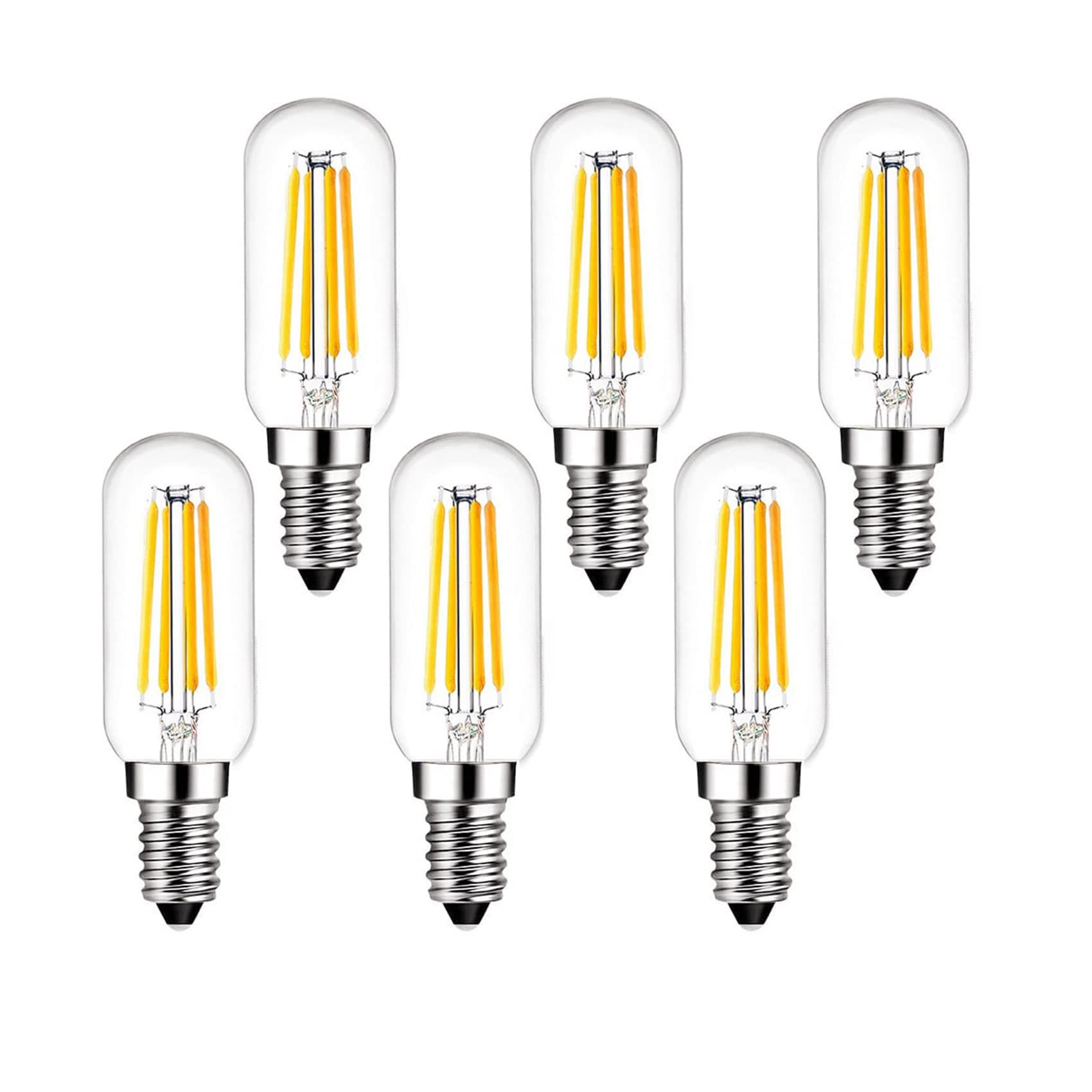 E14 LED Bulb Dimmable European Base 40 Watt Equivalent 400LM Soft White 3000K, Vintage LED 4W E14 Light Bulb, 6 Pack